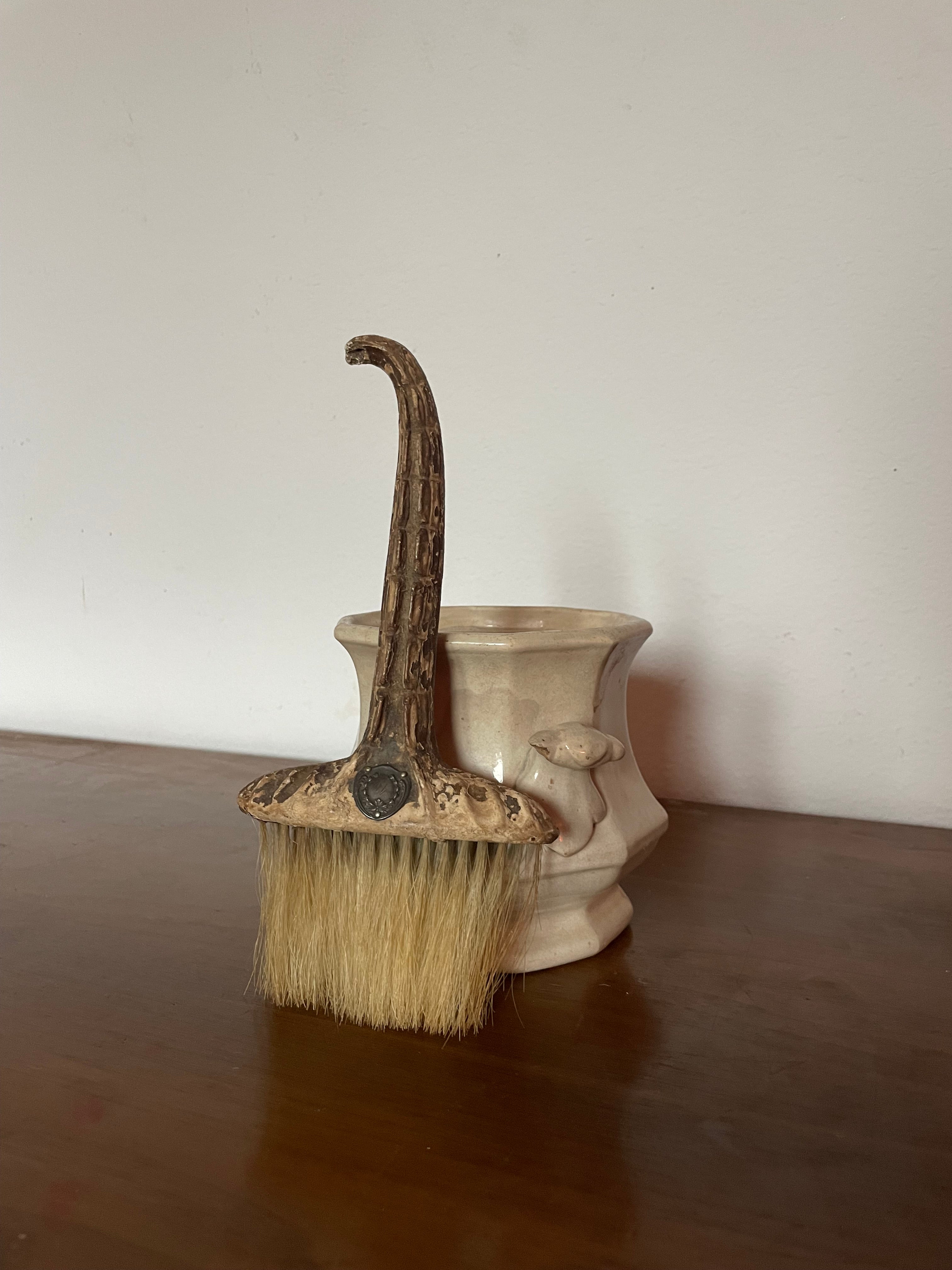 victorian handbrush with british pot