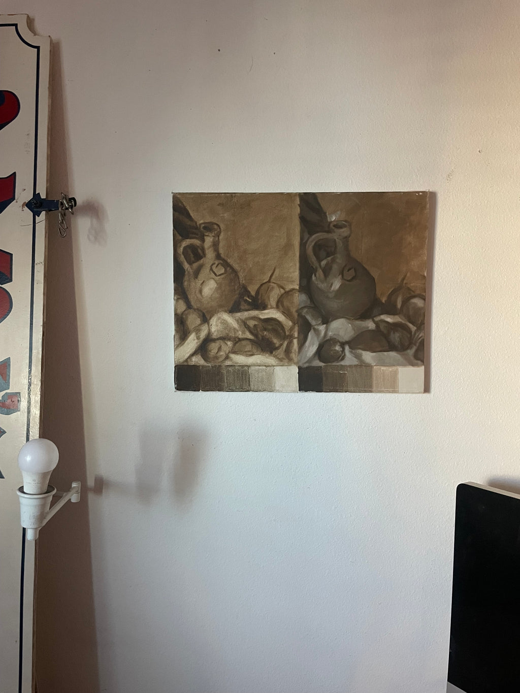 lovely little diptych painting sexy greek vibes