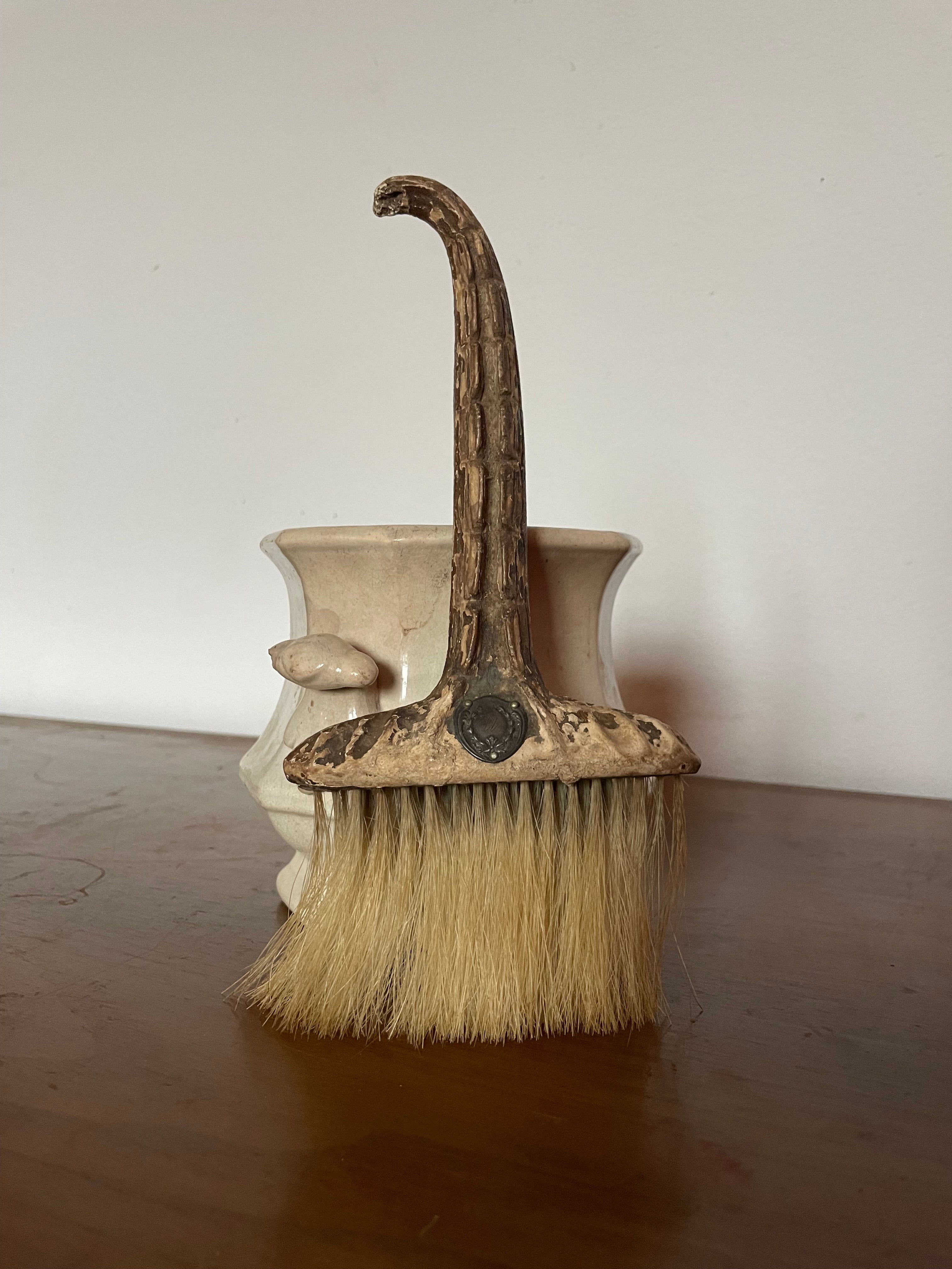 victorian handbrush with british pot