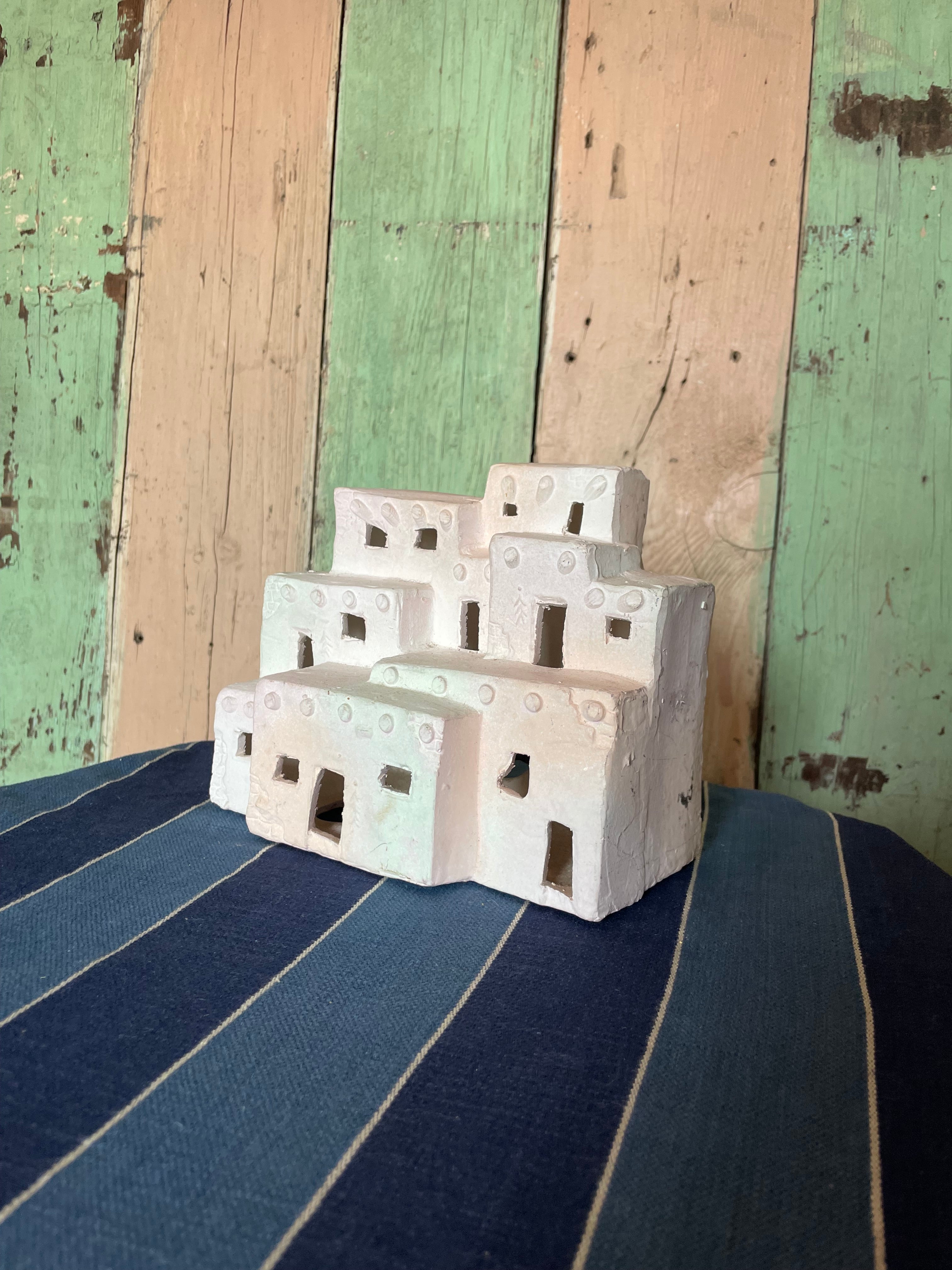 70’s kitch santa fe adobe ceramic lamp