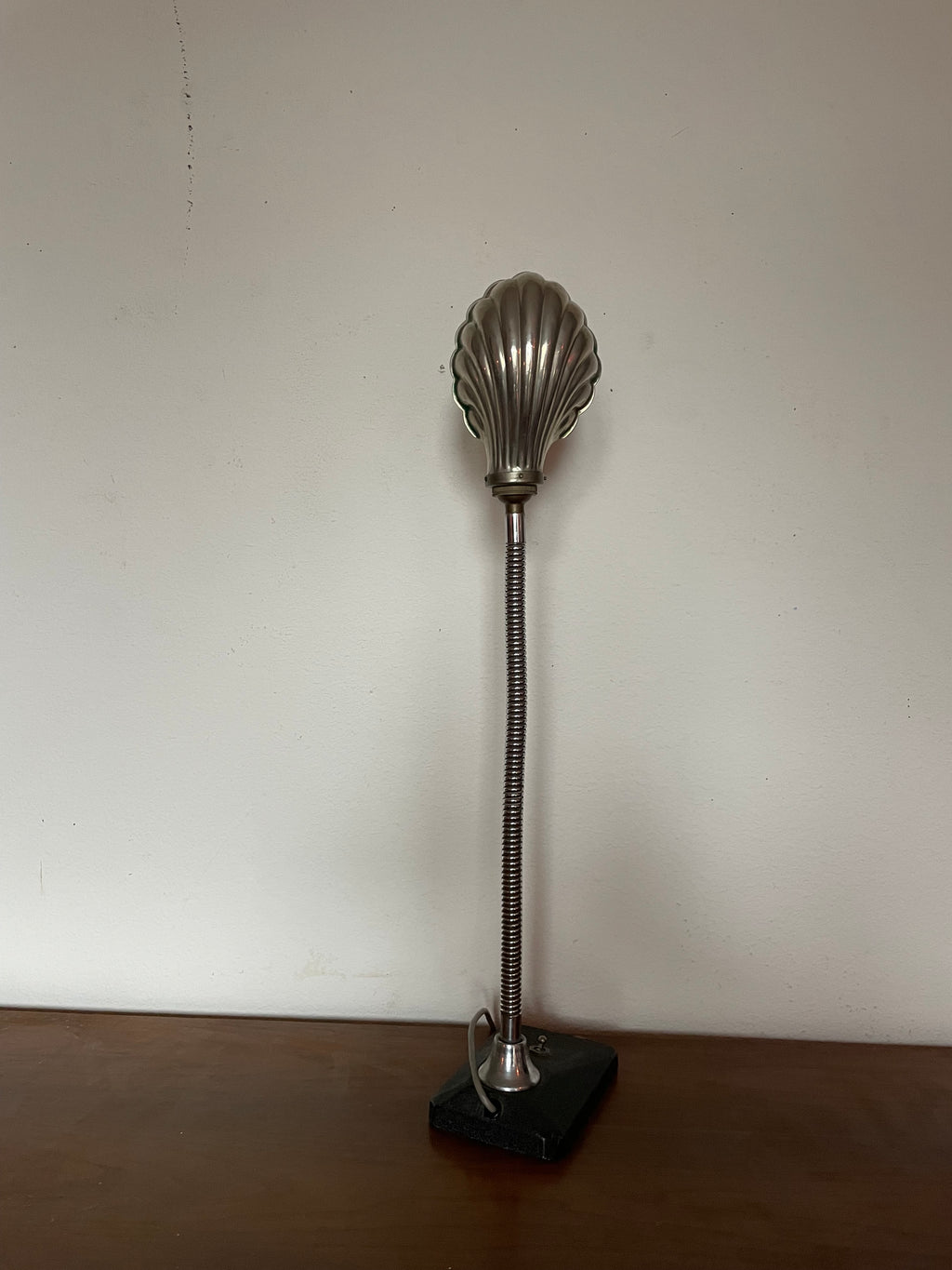 chrome shell gooseneck desk lamp