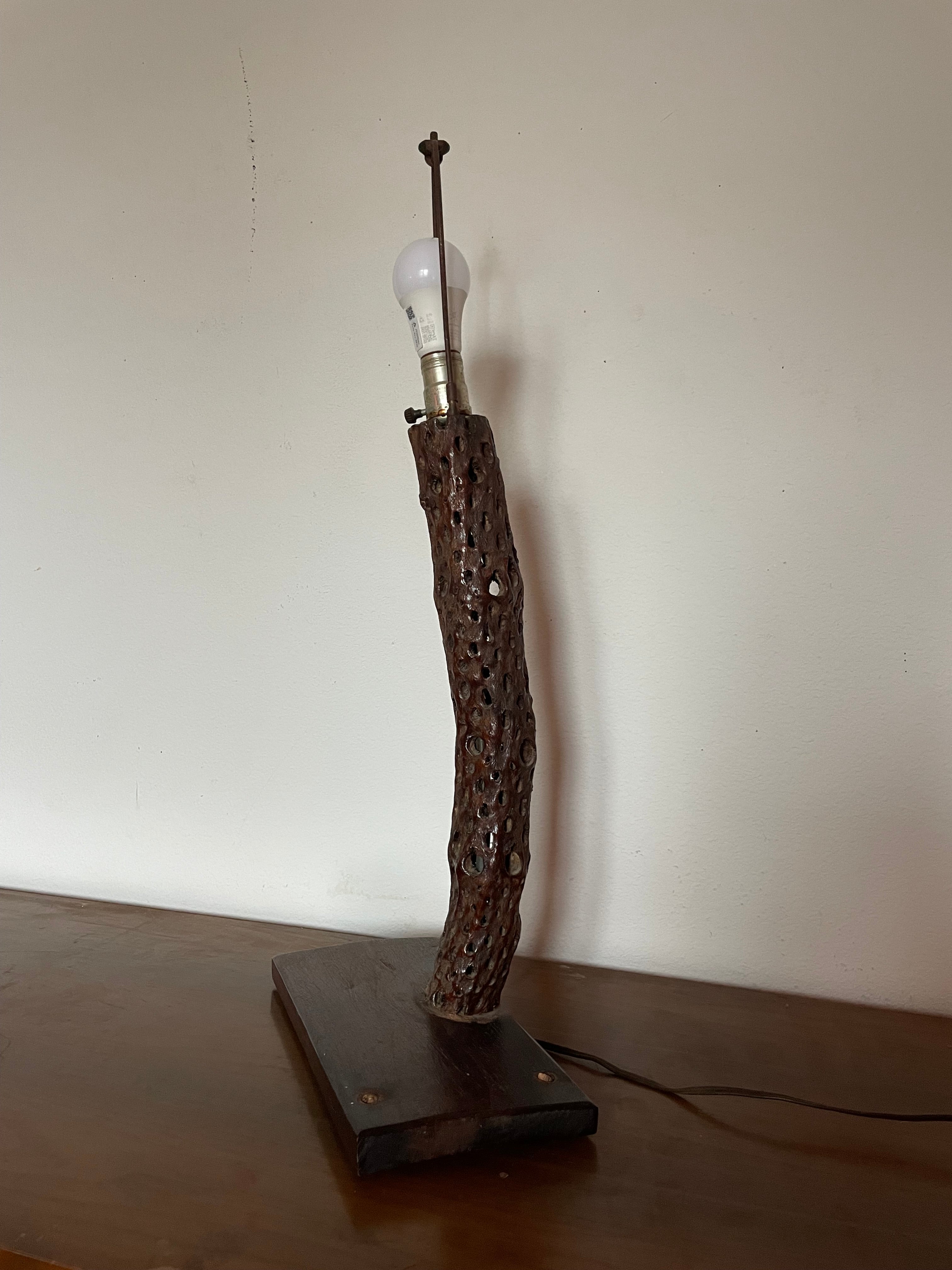 wooden branch lamp