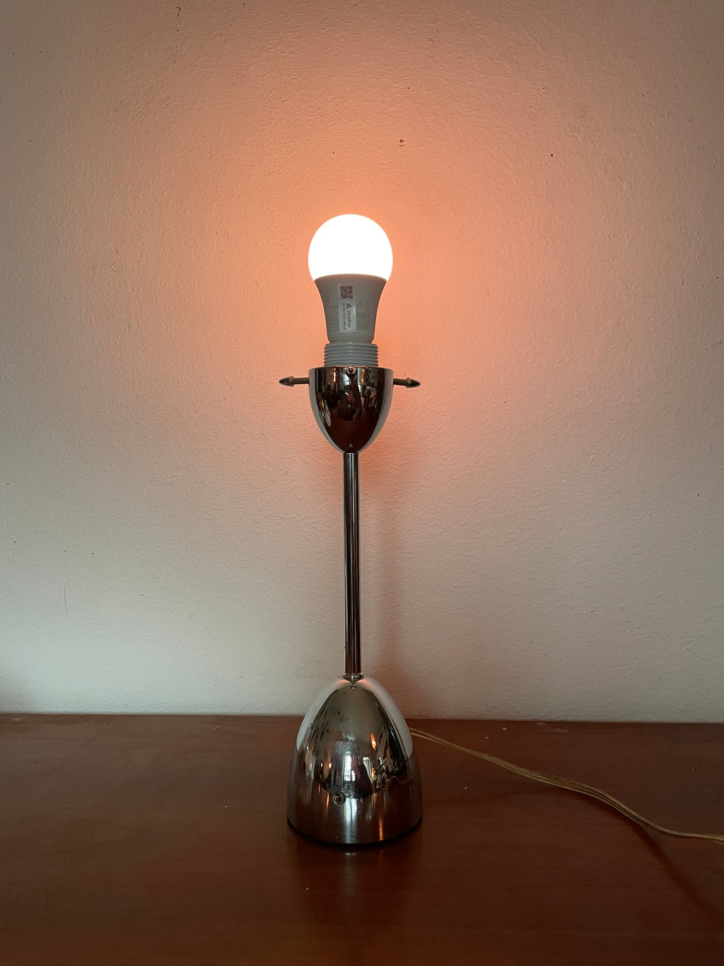 chrome spiky lamp base by umbra