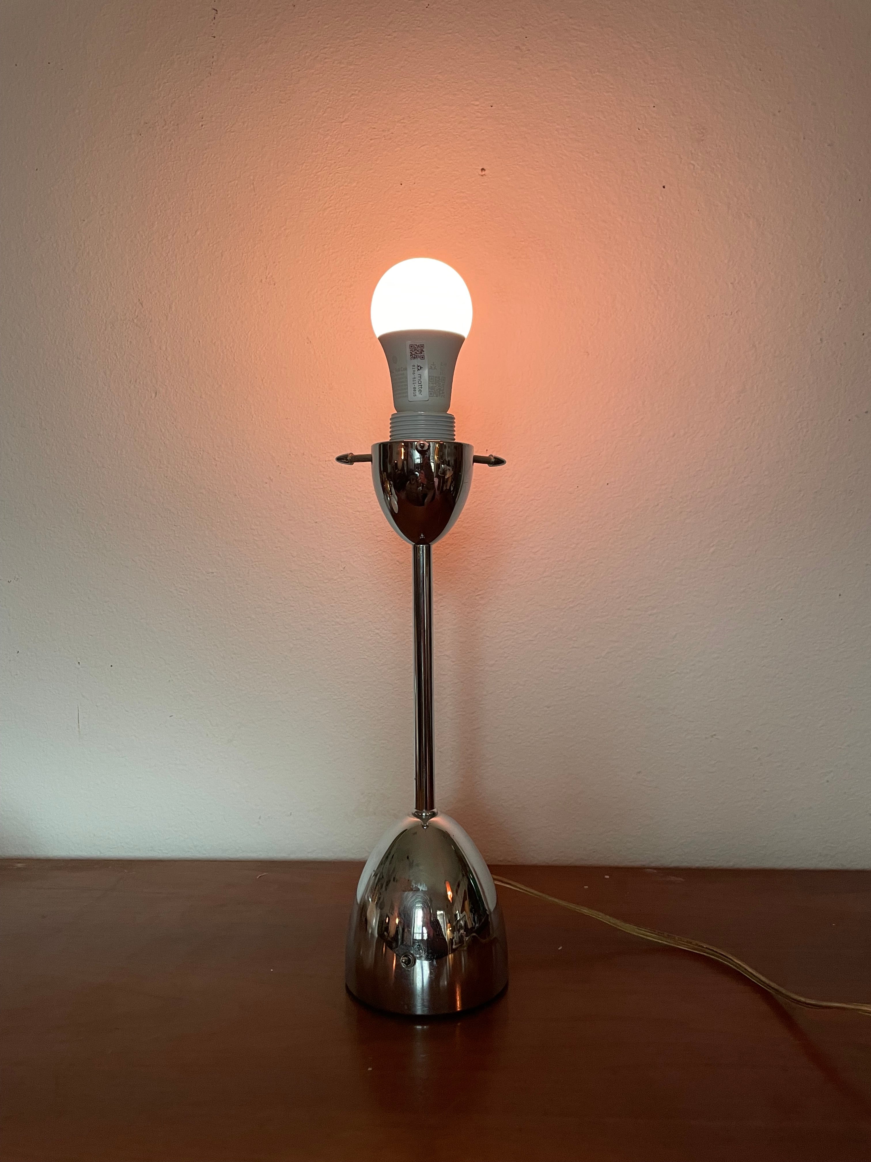 chrome spiky lamp base by umbra