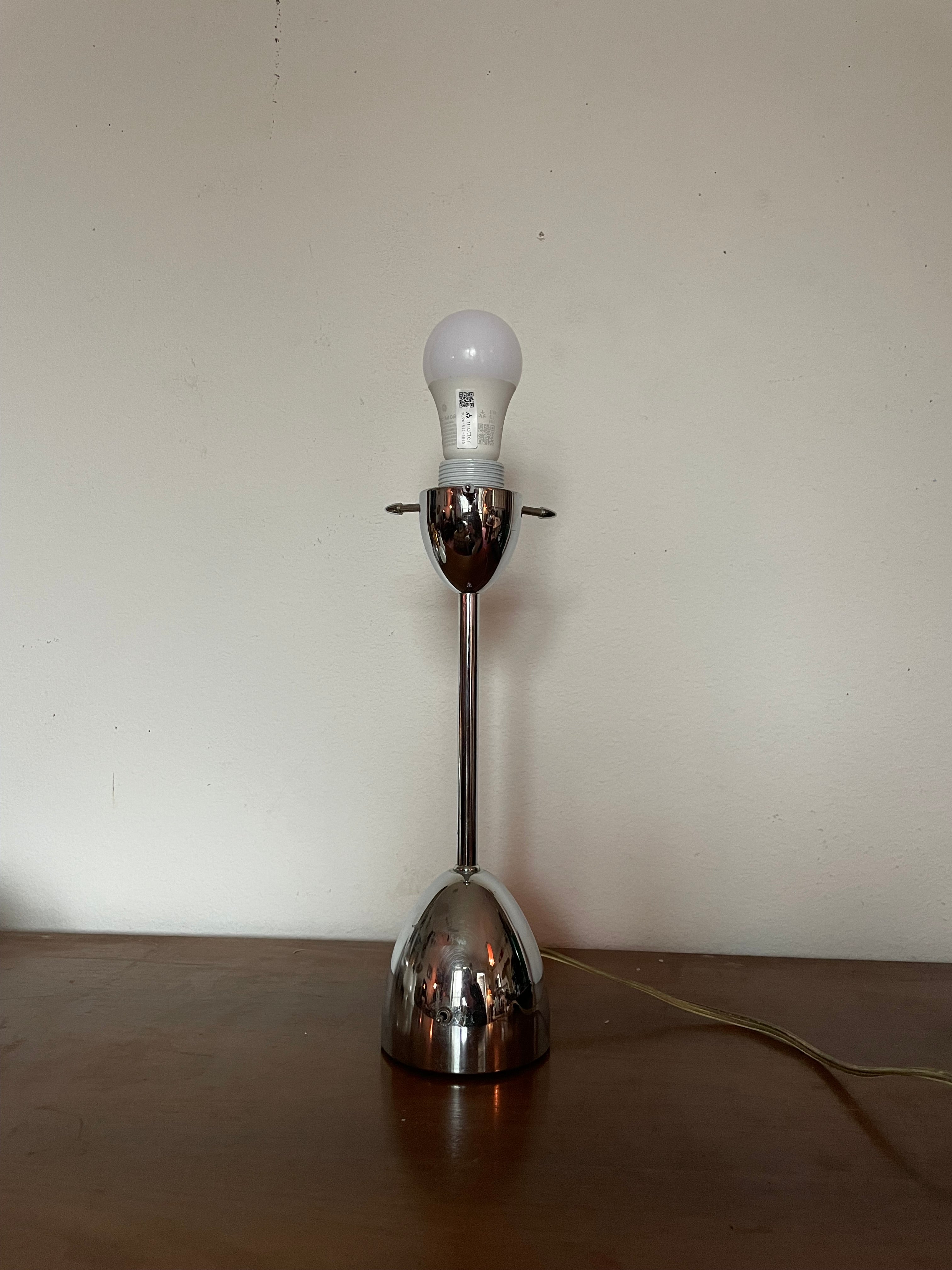 chrome spiky lamp base by umbra