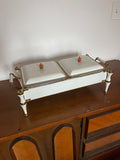 60’s double tray service pyrex glass