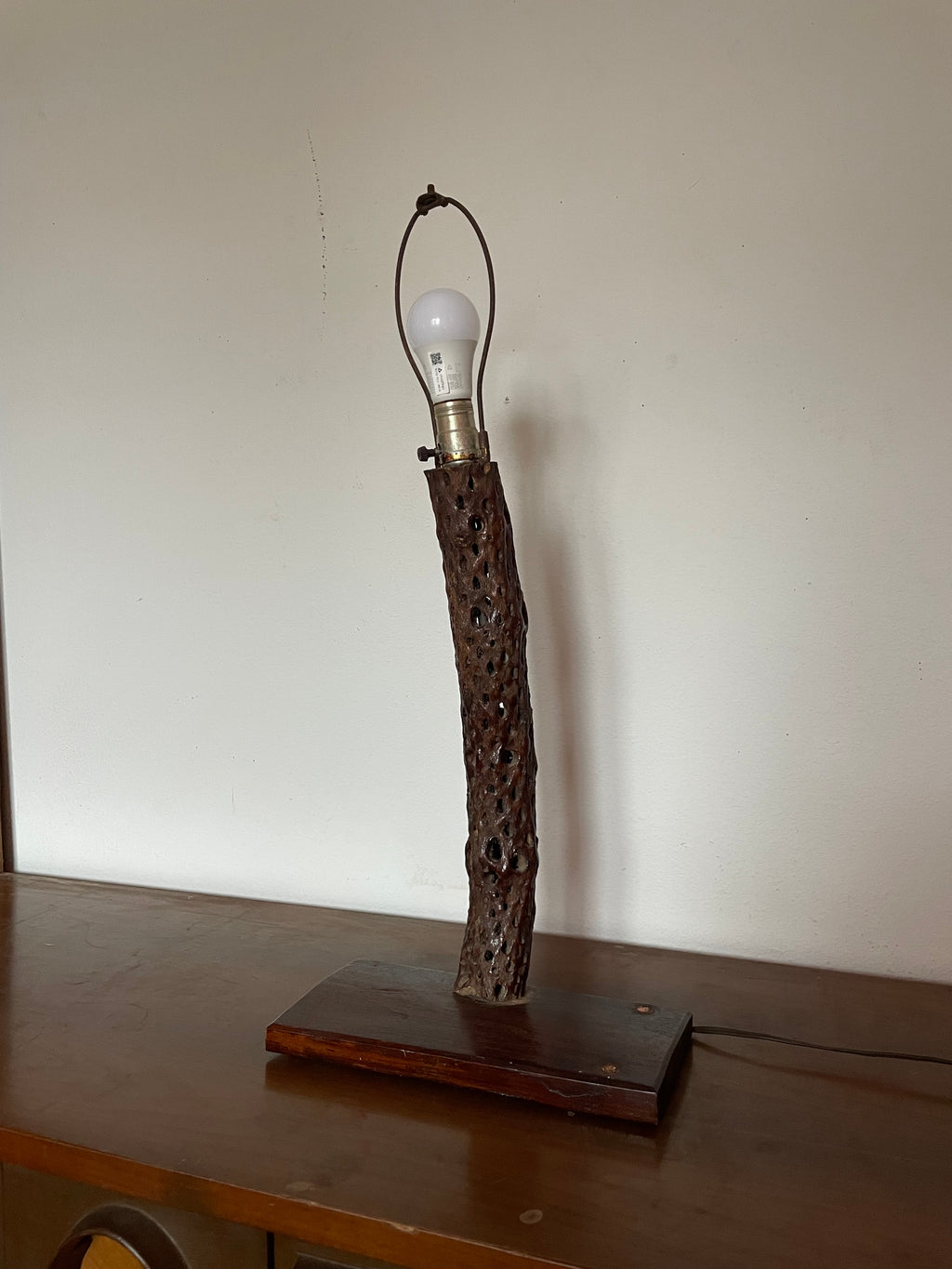 wooden branch lamp