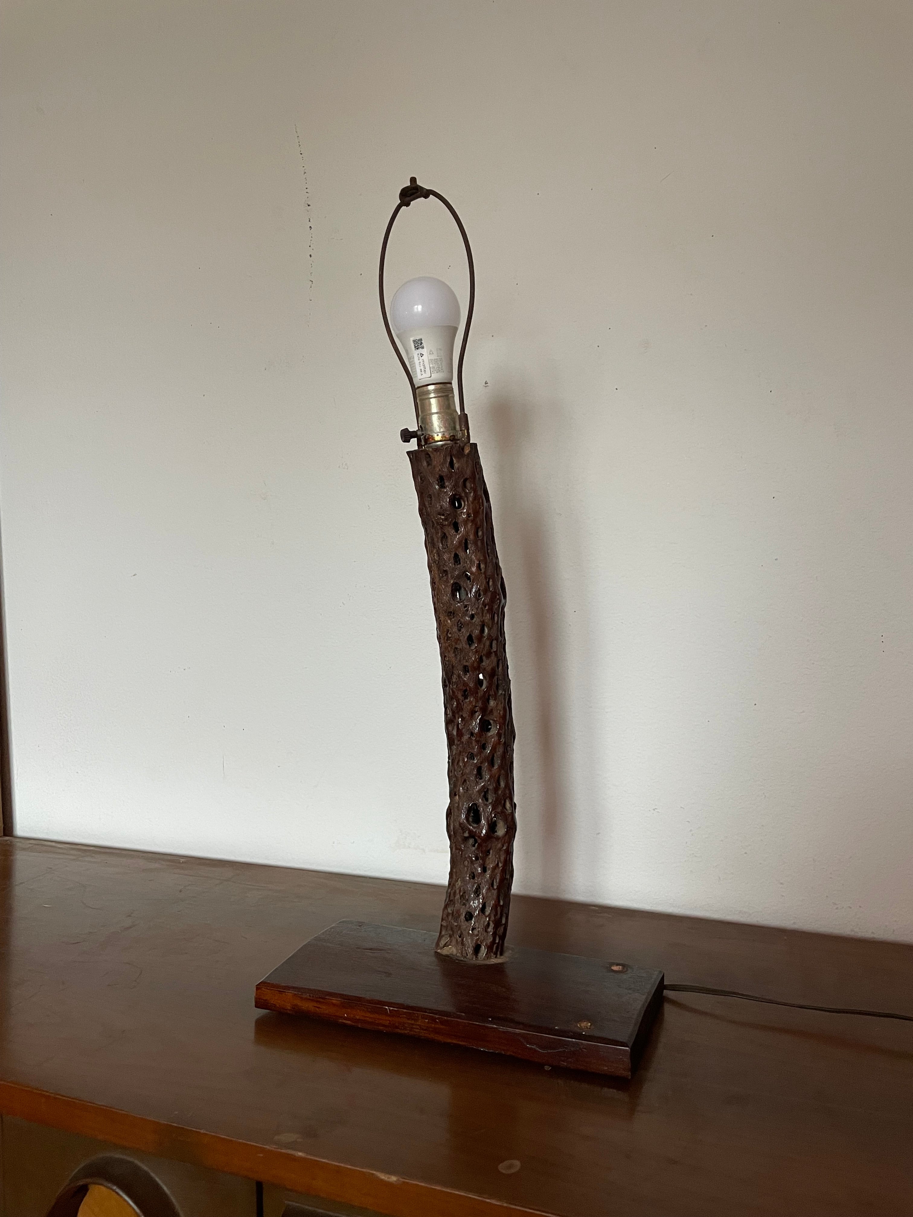 wooden branch lamp