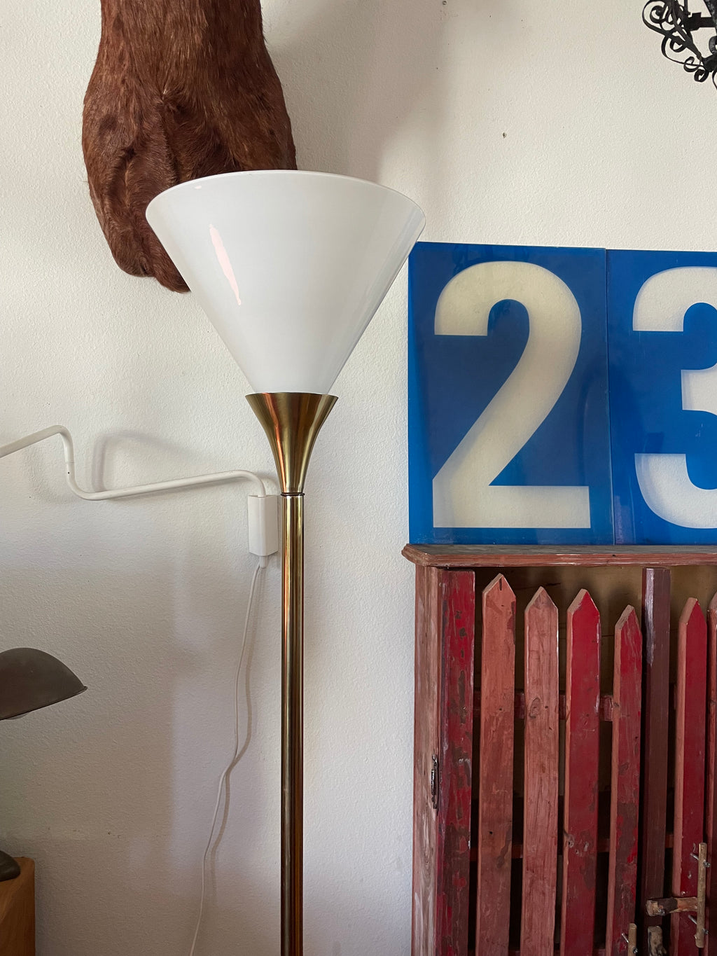 1970’s 65 inch torchiere floor lamp