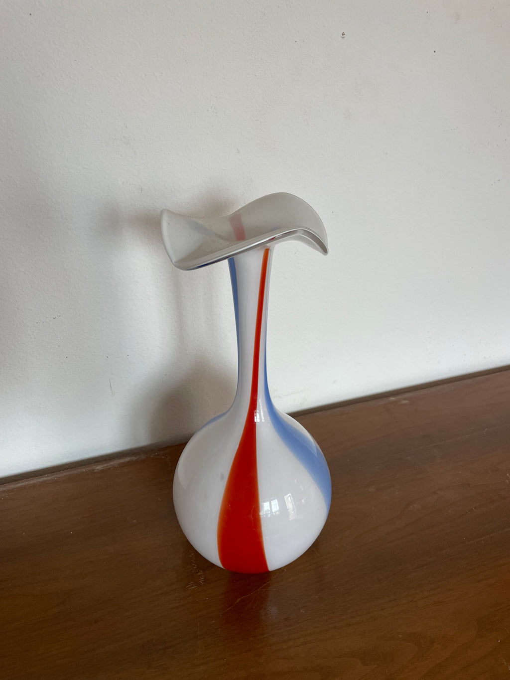 murano style candy striped vase