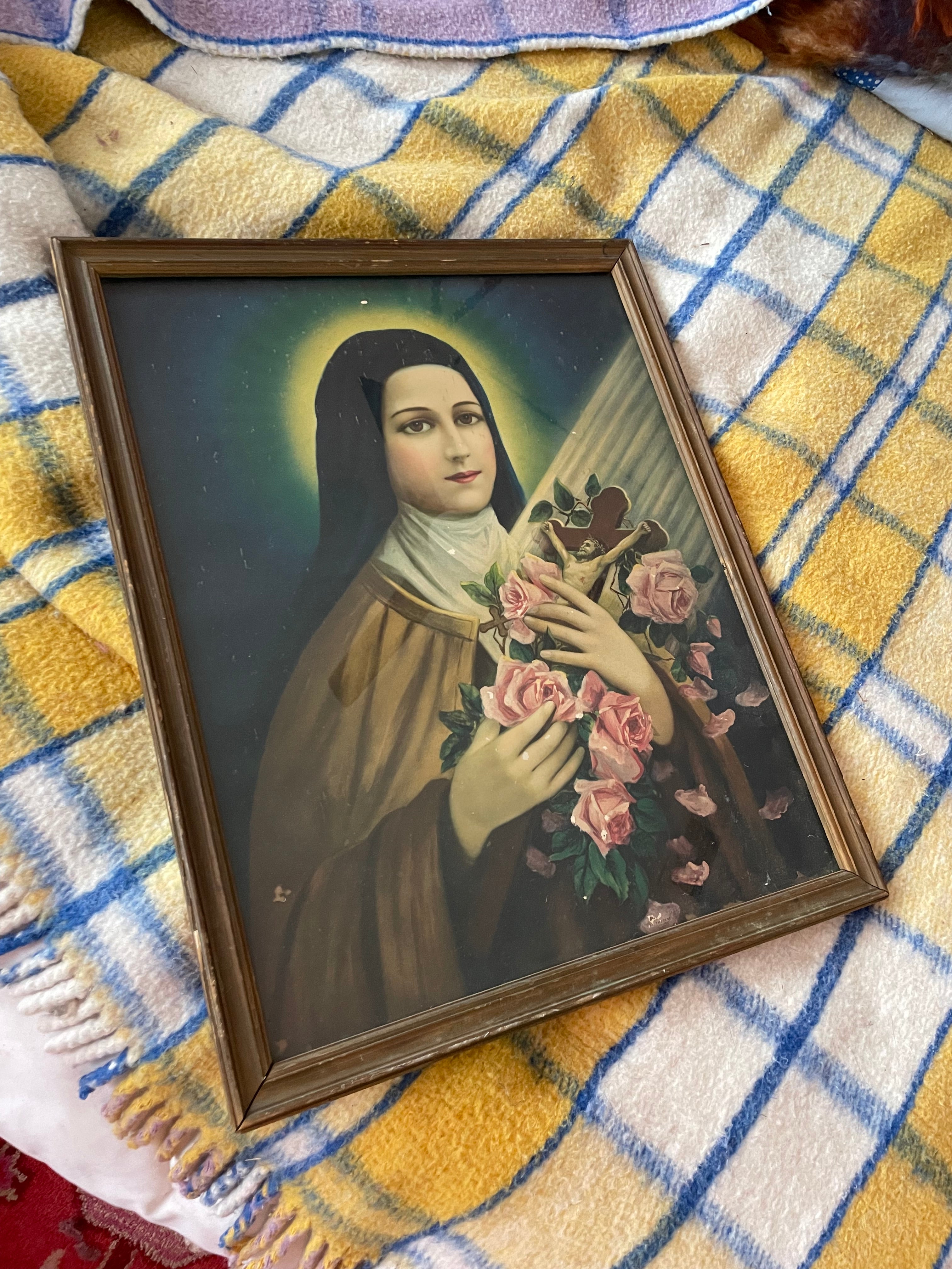 1940’s lithograph of a saint
