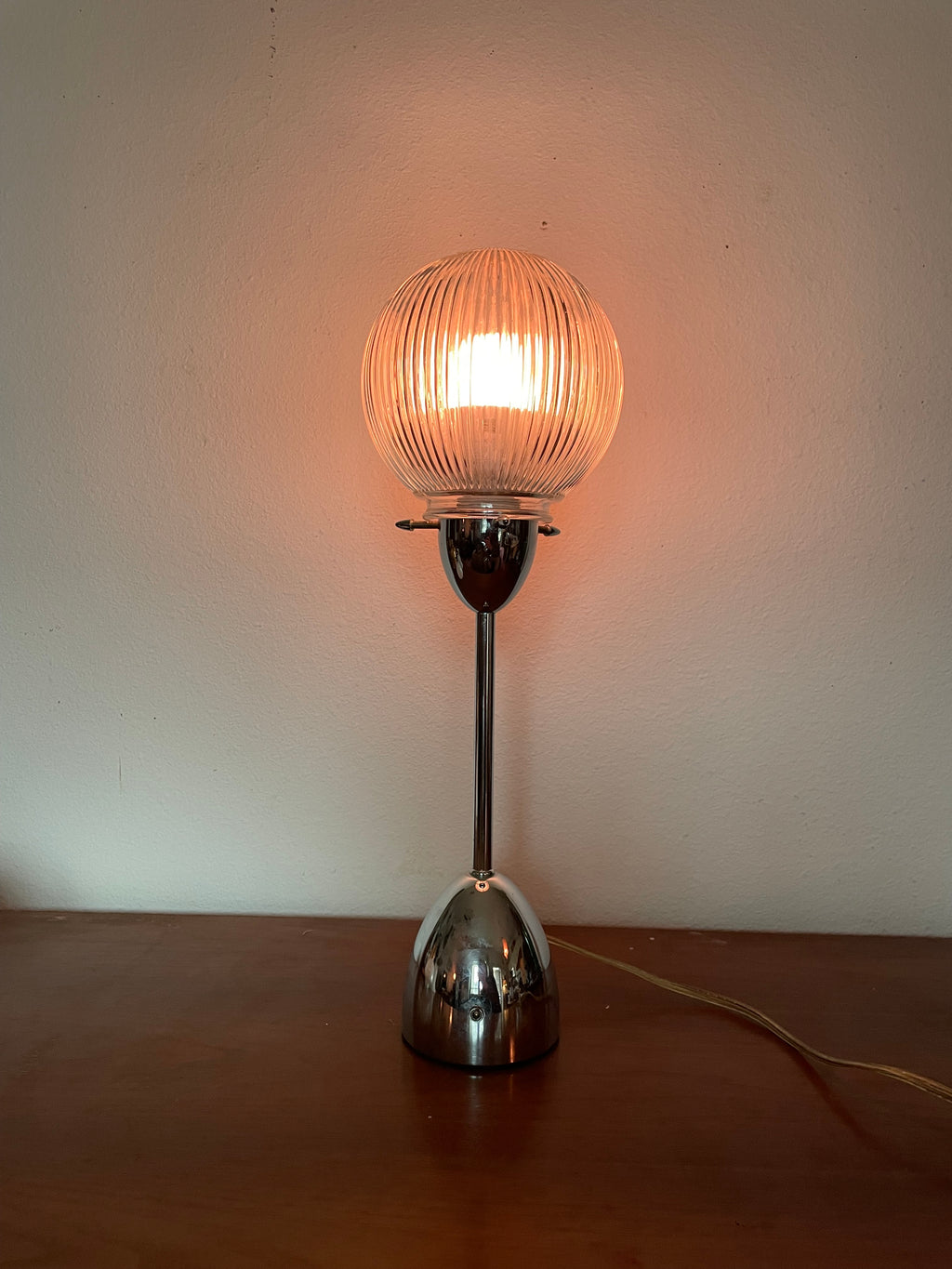 chrome spiky lamp base by umbra