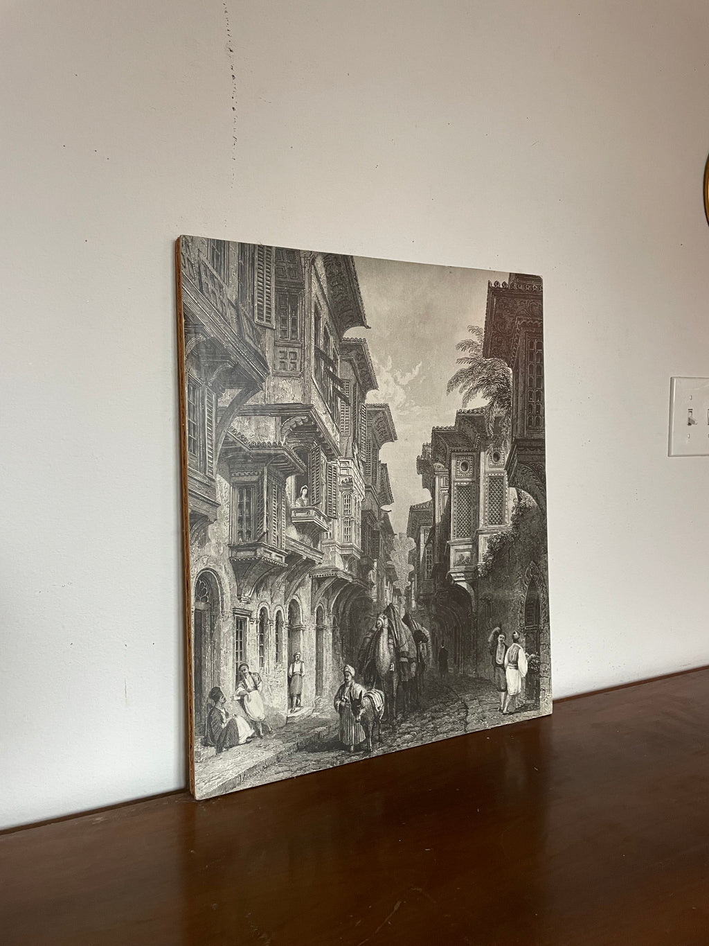 illustration on plywood