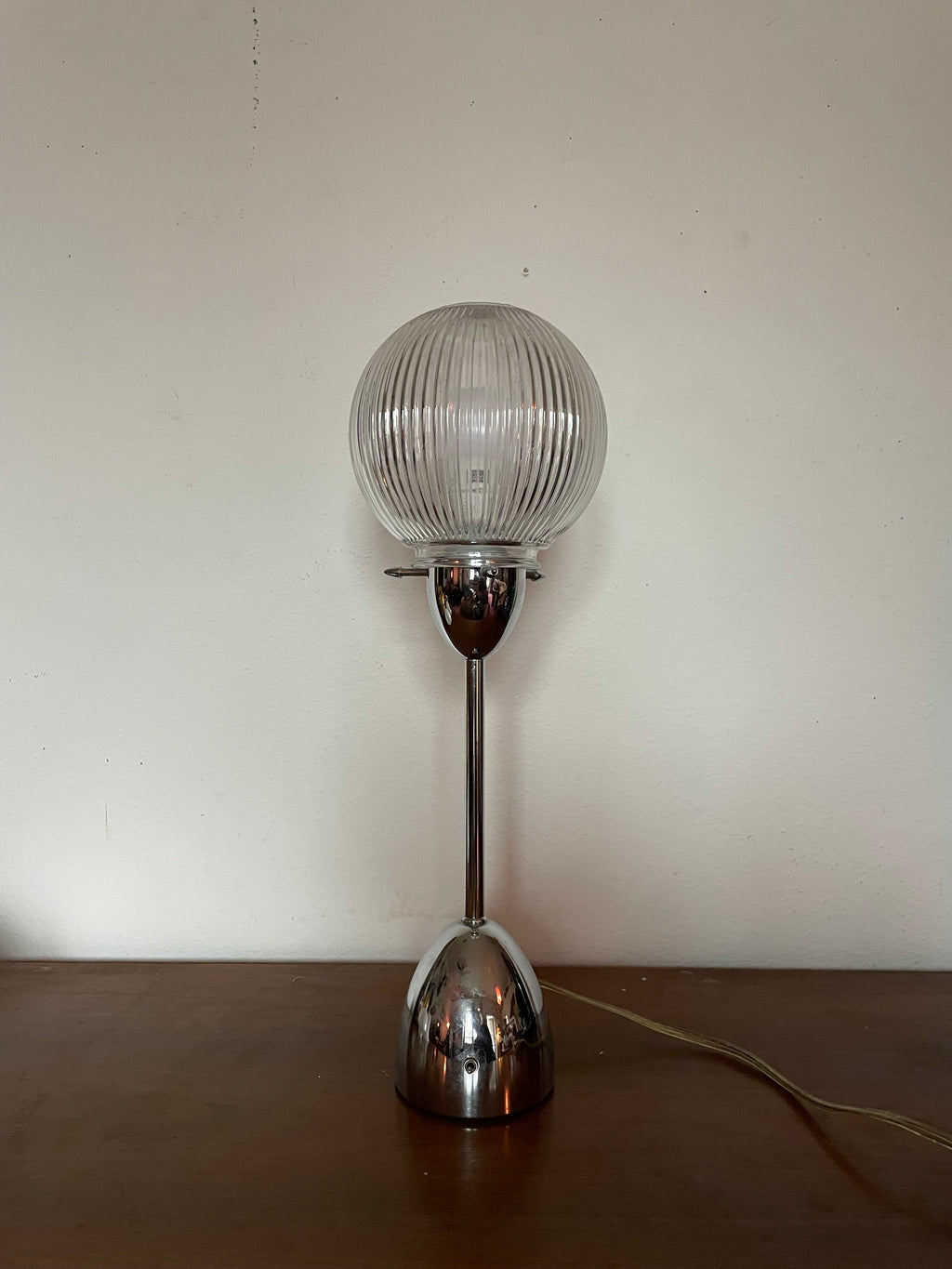 chrome spiky lamp base by umbra