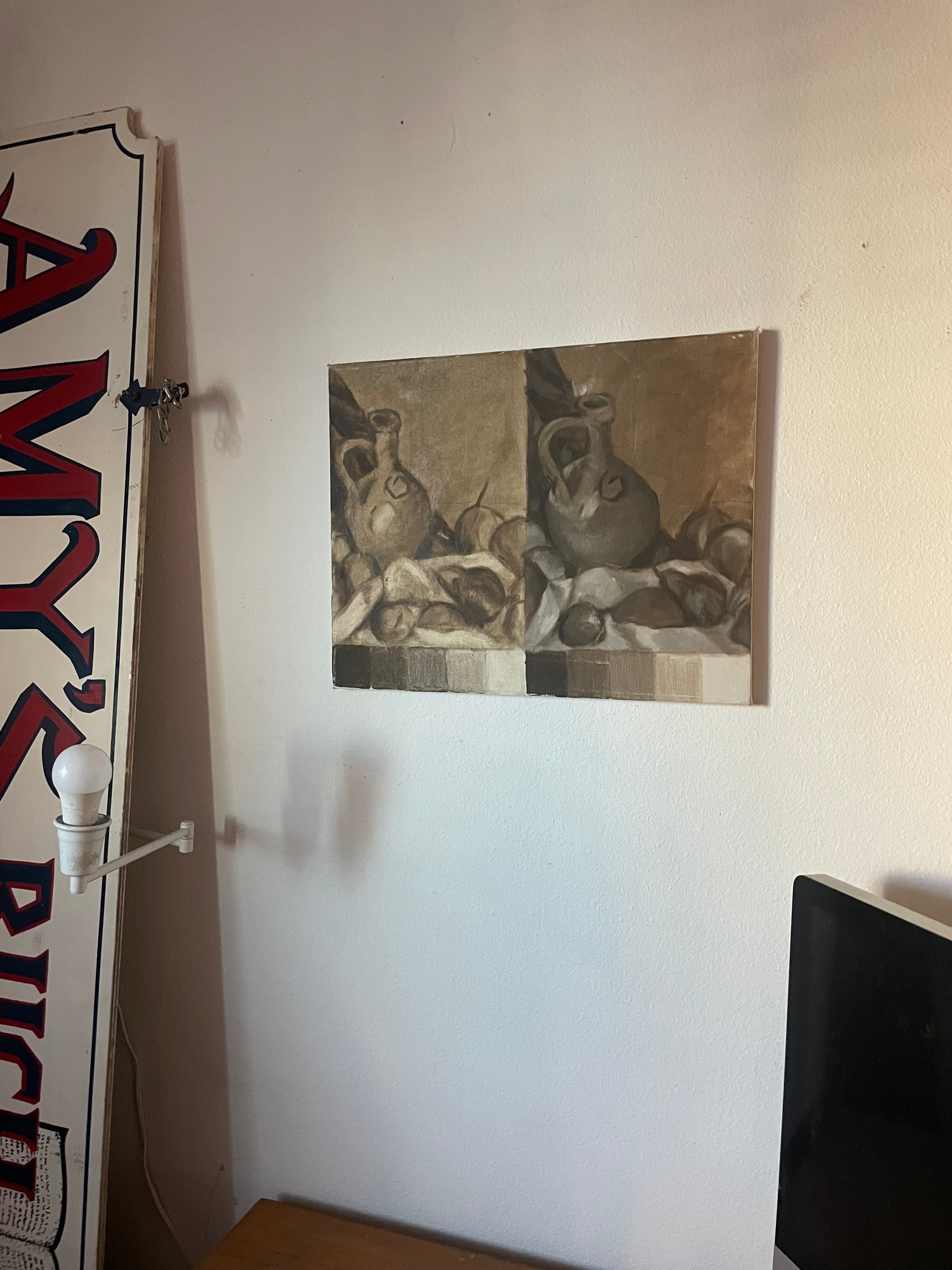 lovely little diptych painting sexy greek vibes