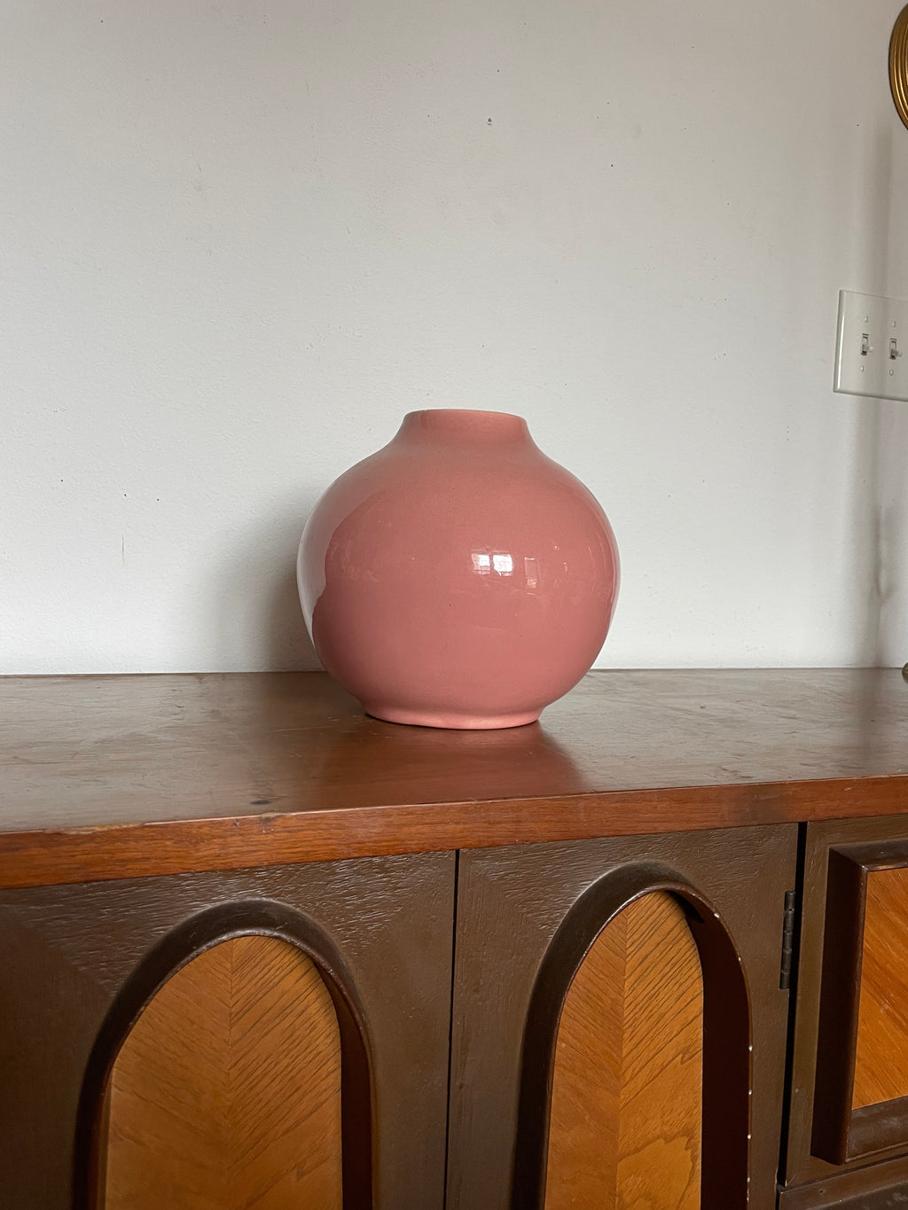 jenkins ceramic globular pink vase
