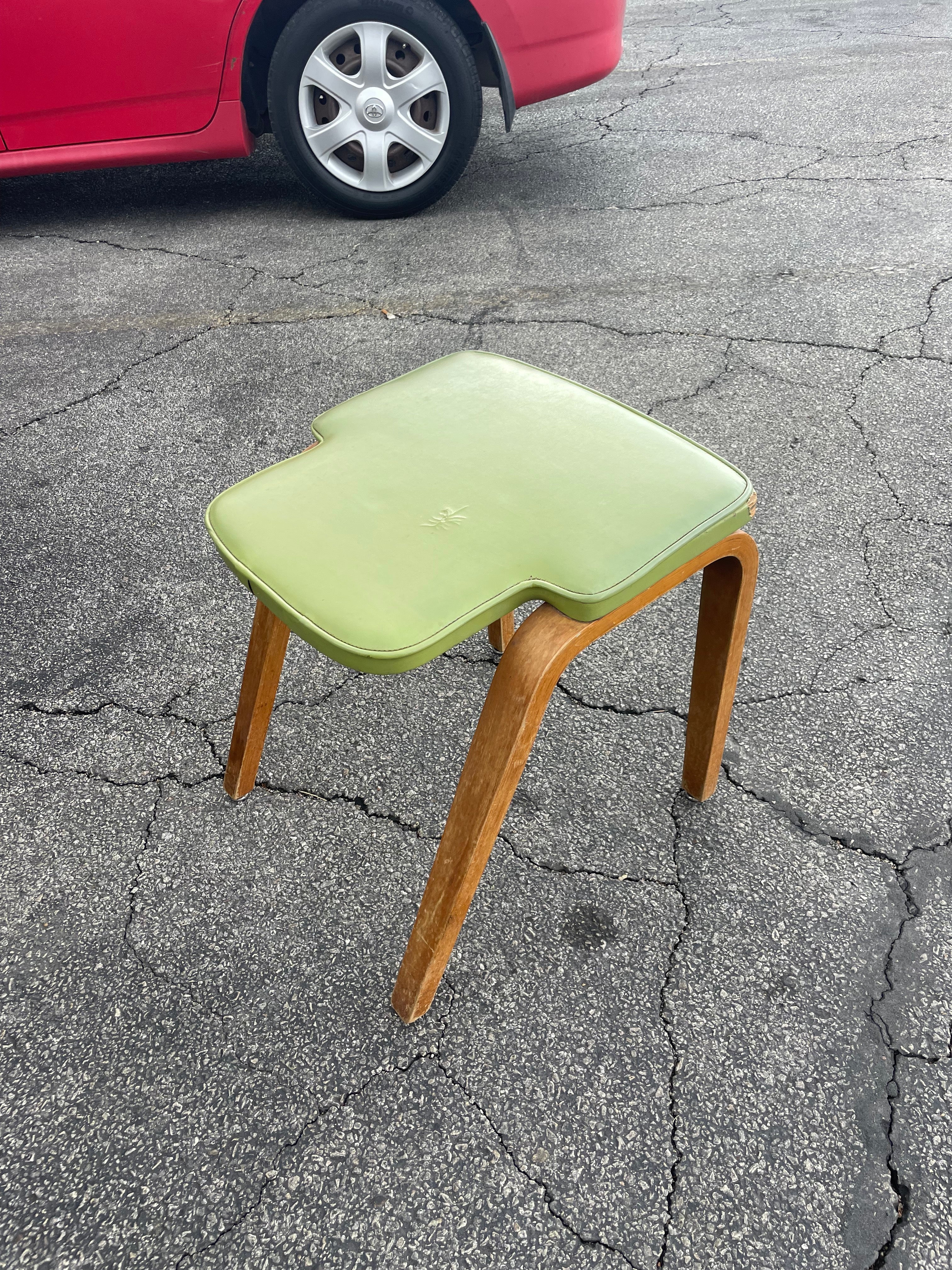 "custom" thonet stool (someone ripped off the seat back)