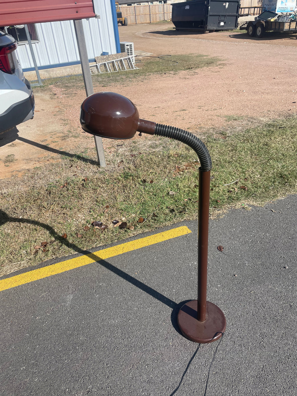 1970’s chocolate brown space age floor lamp