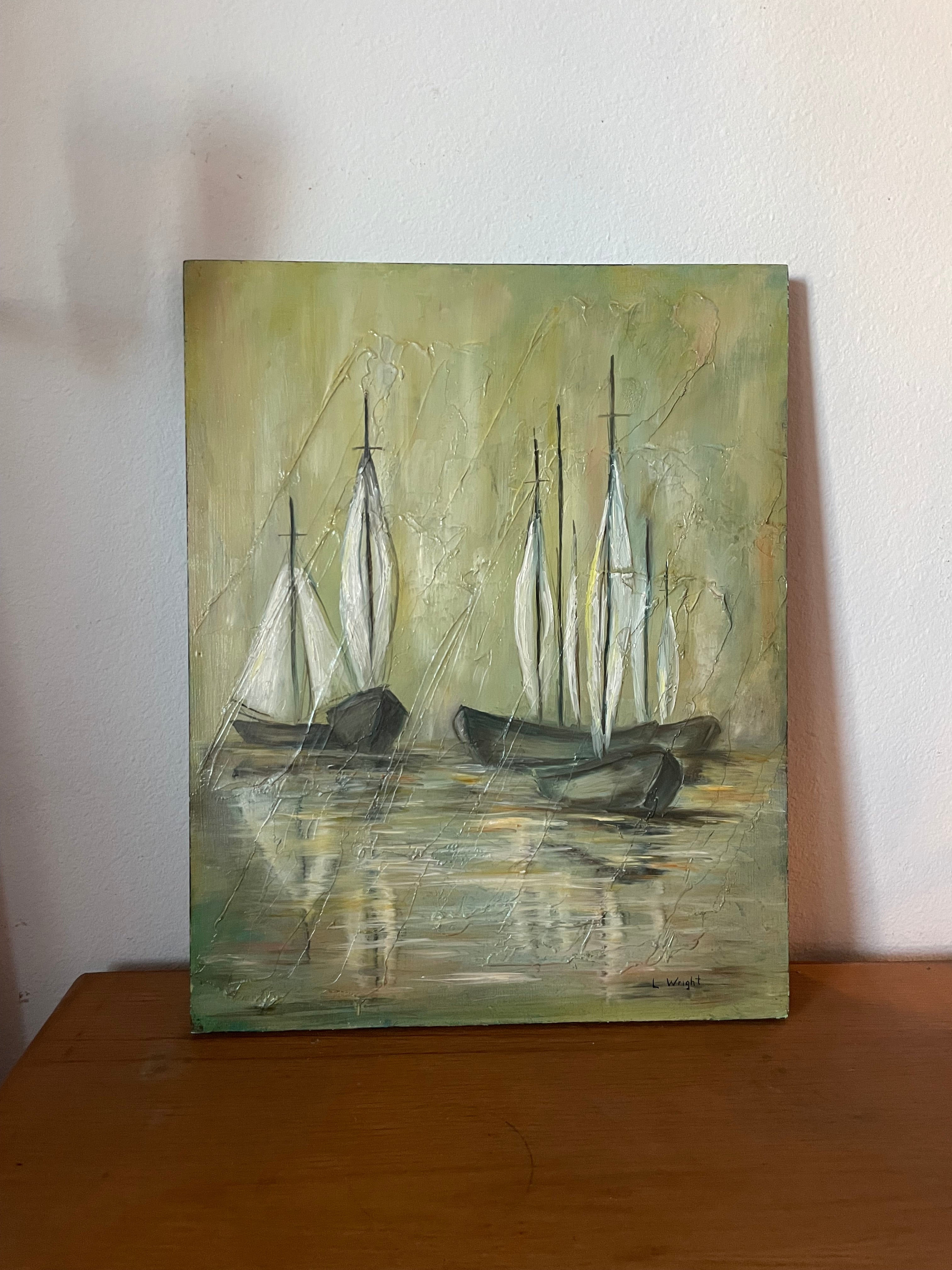 gorgeous painting for the upstairs bathroom at your airbnb