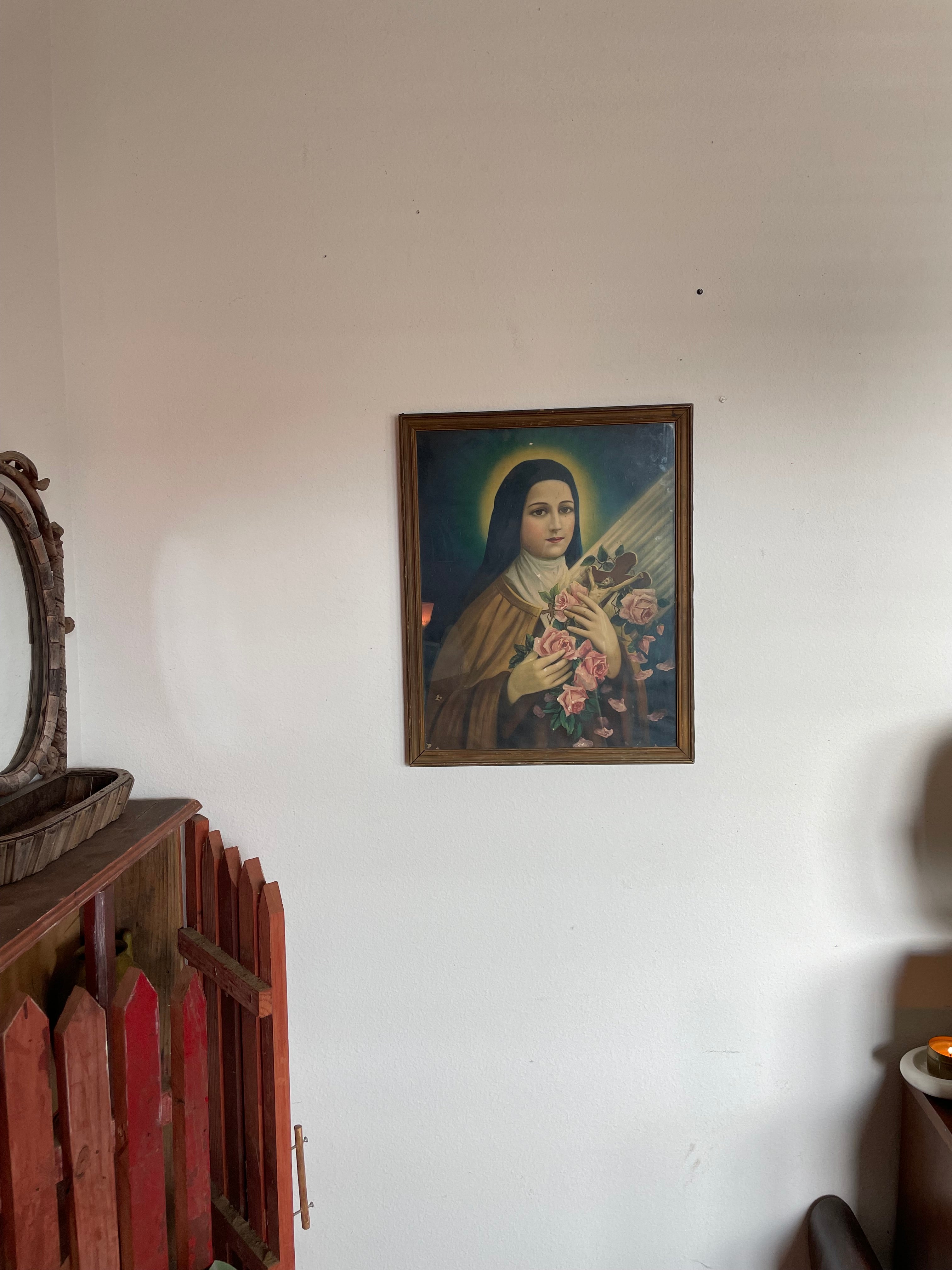 1940’s lithograph of a saint