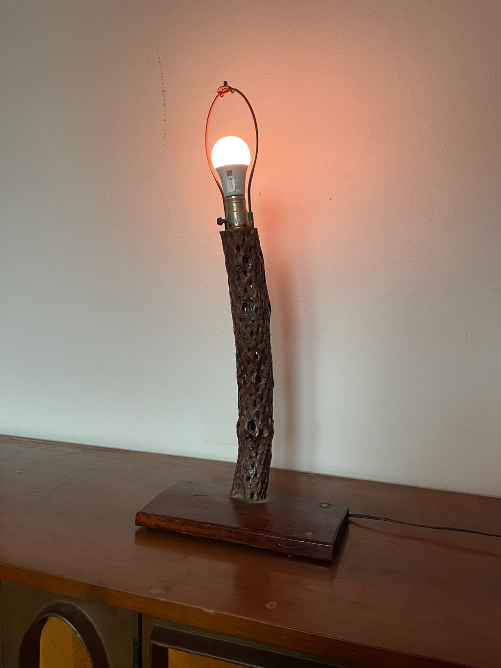 wooden branch lamp