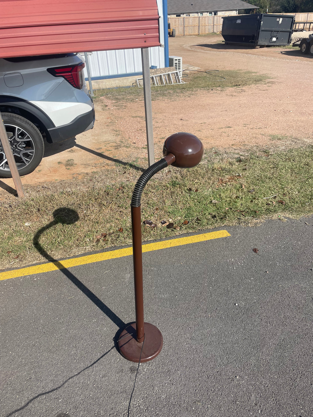 1970’s chocolate brown space age floor lamp