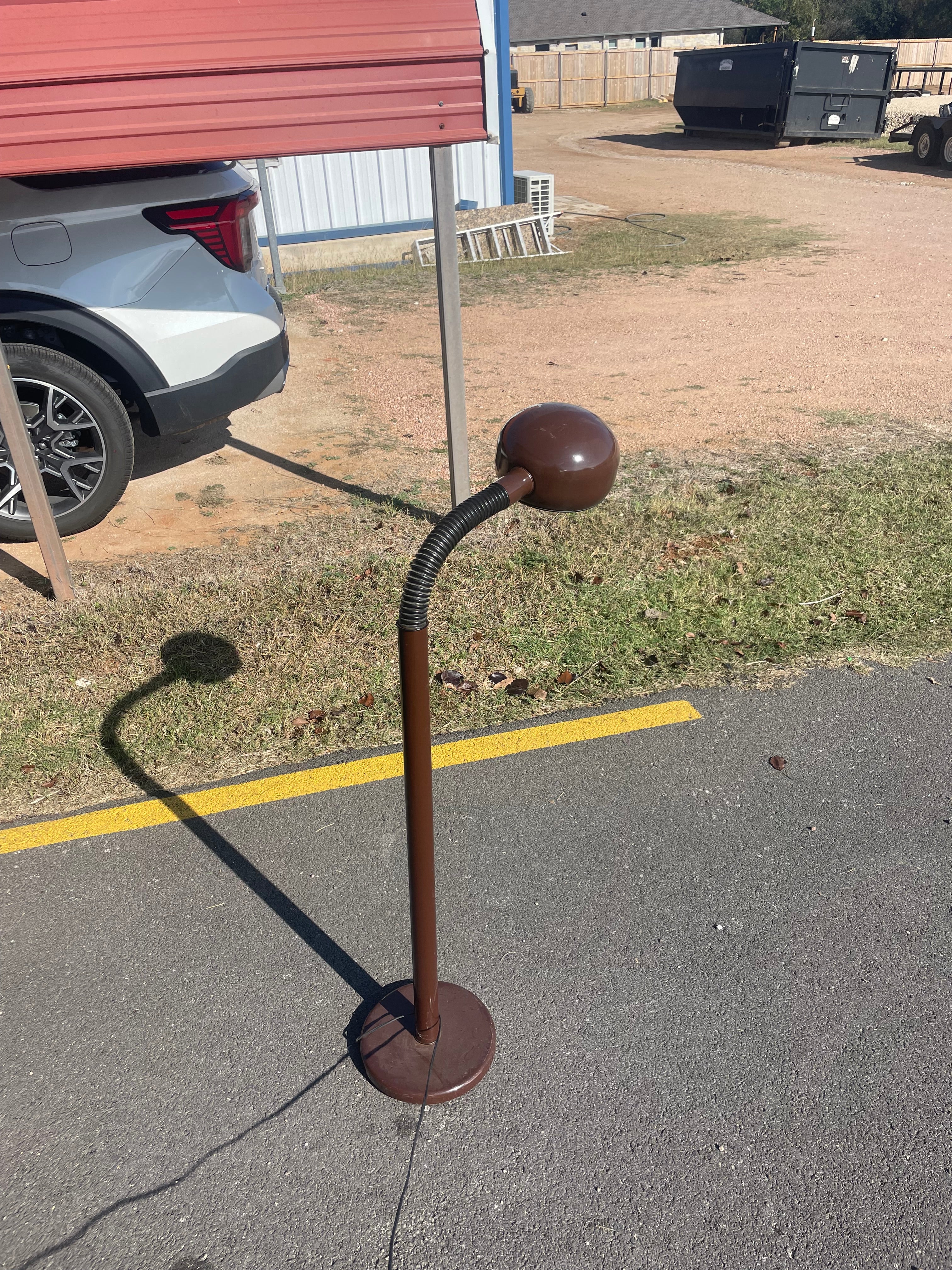1970’s chocolate brown space age floor lamp