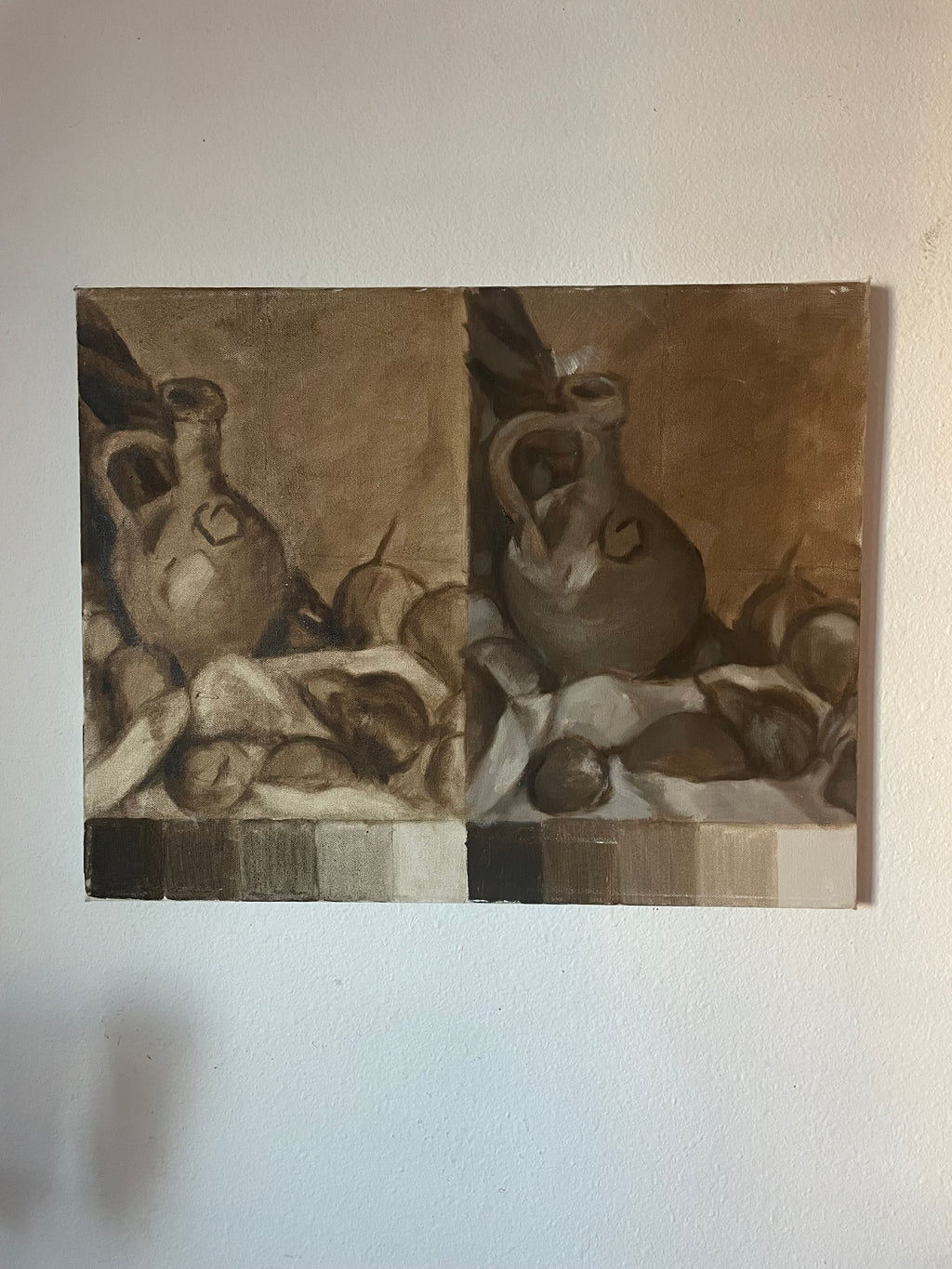 lovely little diptych painting sexy greek vibes