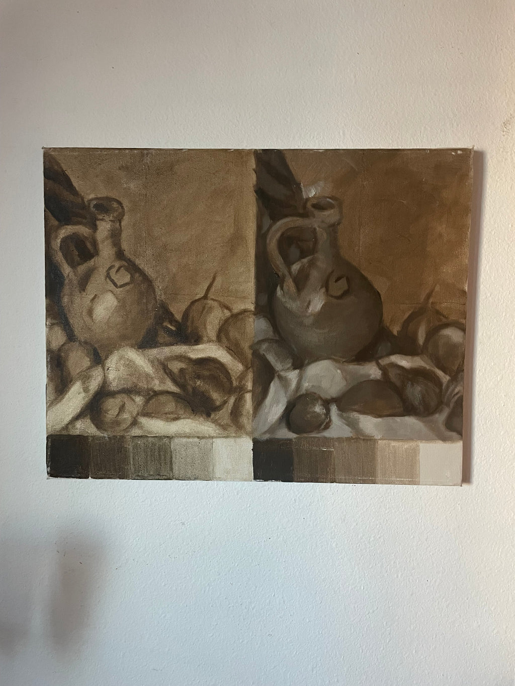 lovely little diptych painting sexy greek vibes