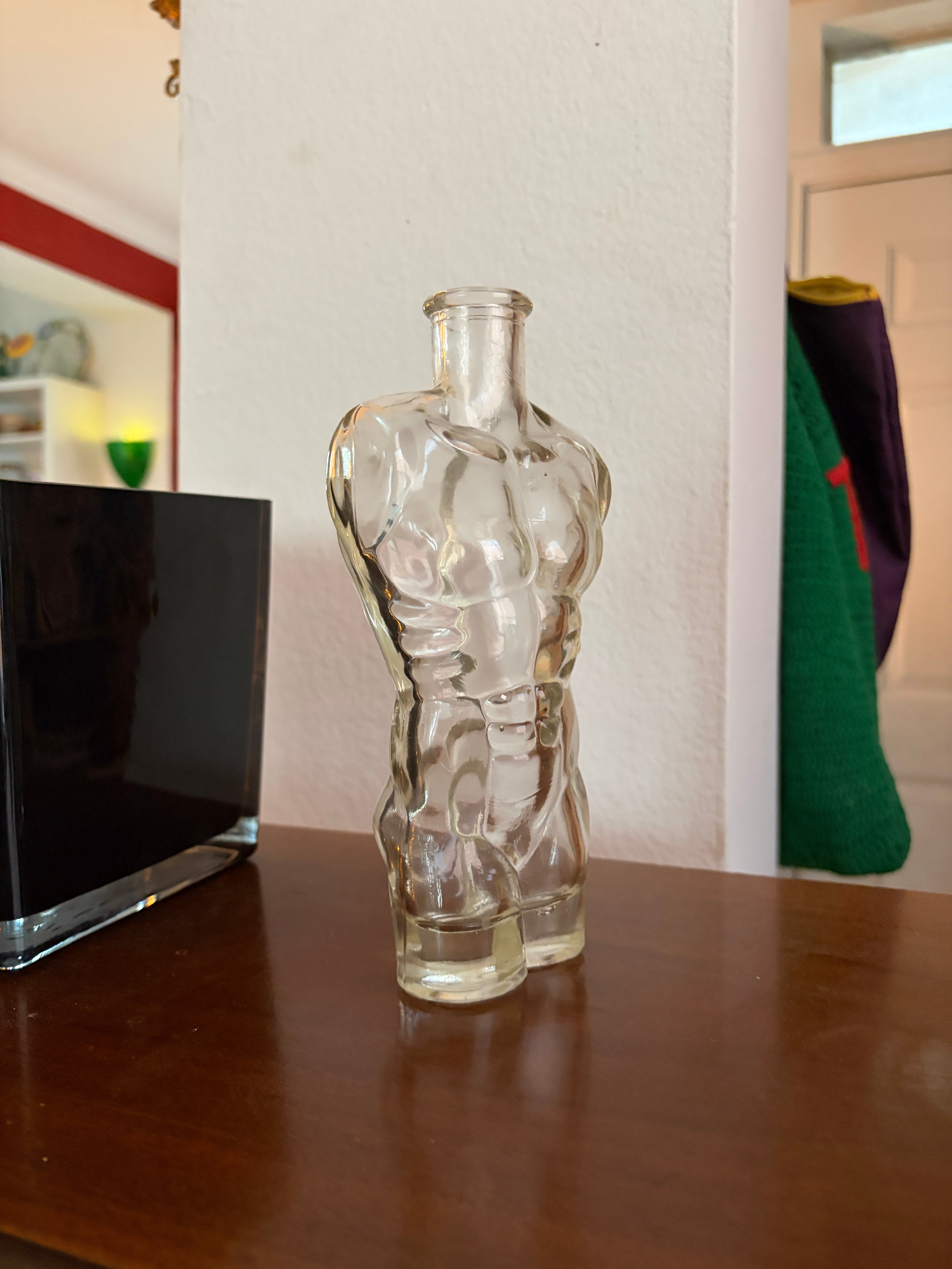aggressively homosexual male physic glass bottle by lutex