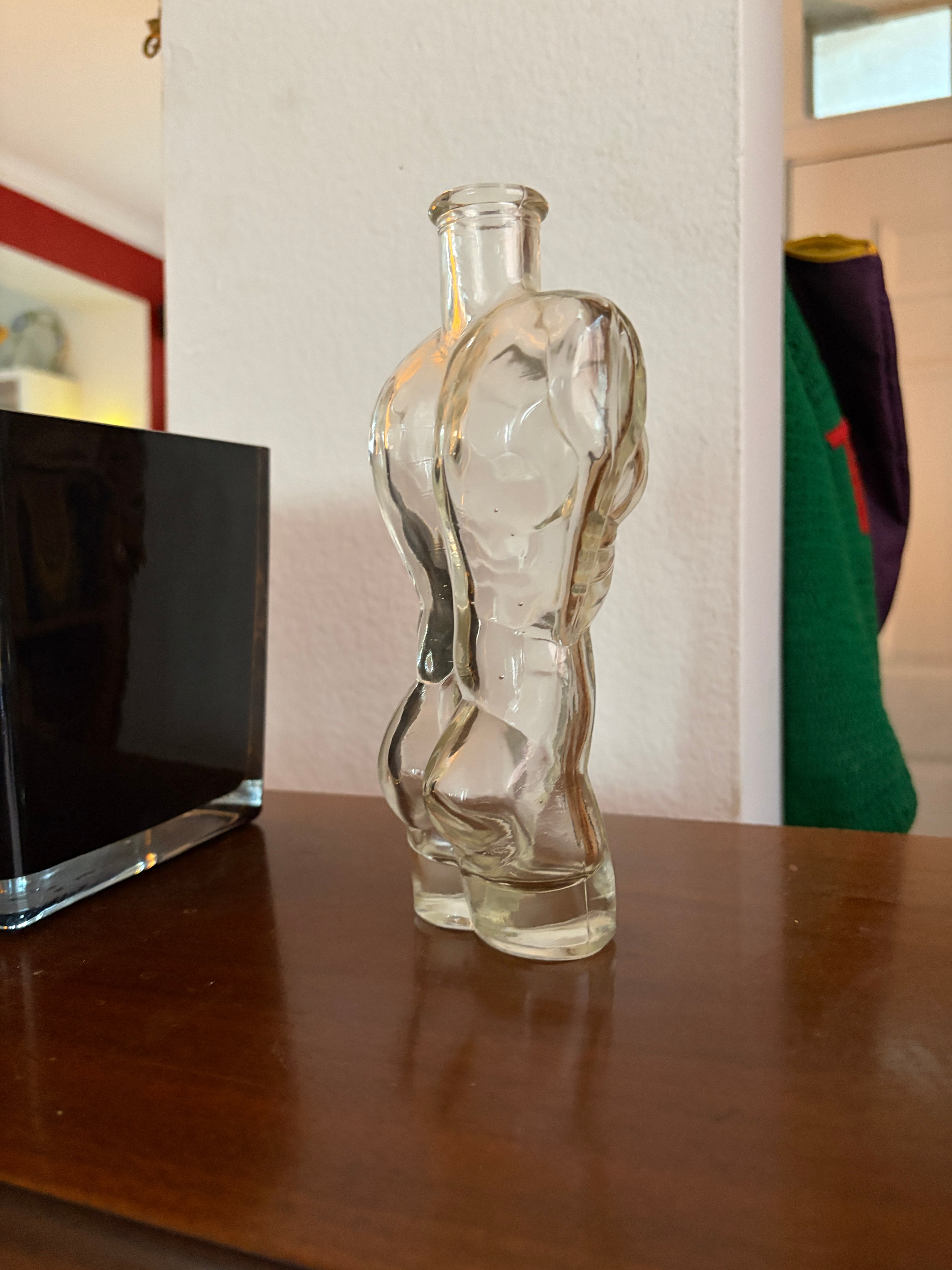 aggressively homosexual male physic glass bottle by lutex