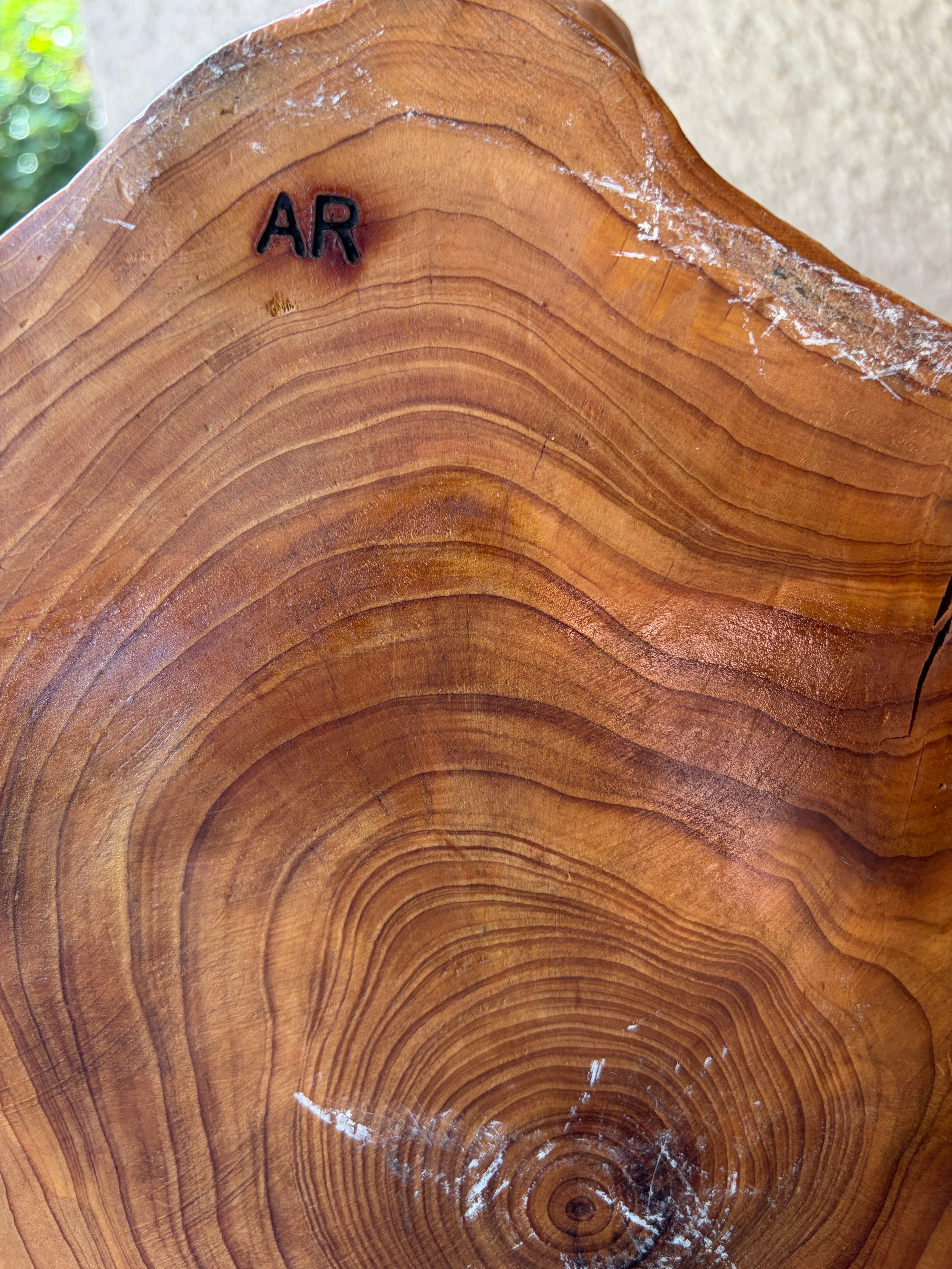 Natural form burlwood basket