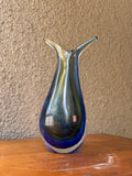 unmarked Murano Somnerso glass vase
