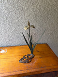 french art nouveau brass iris