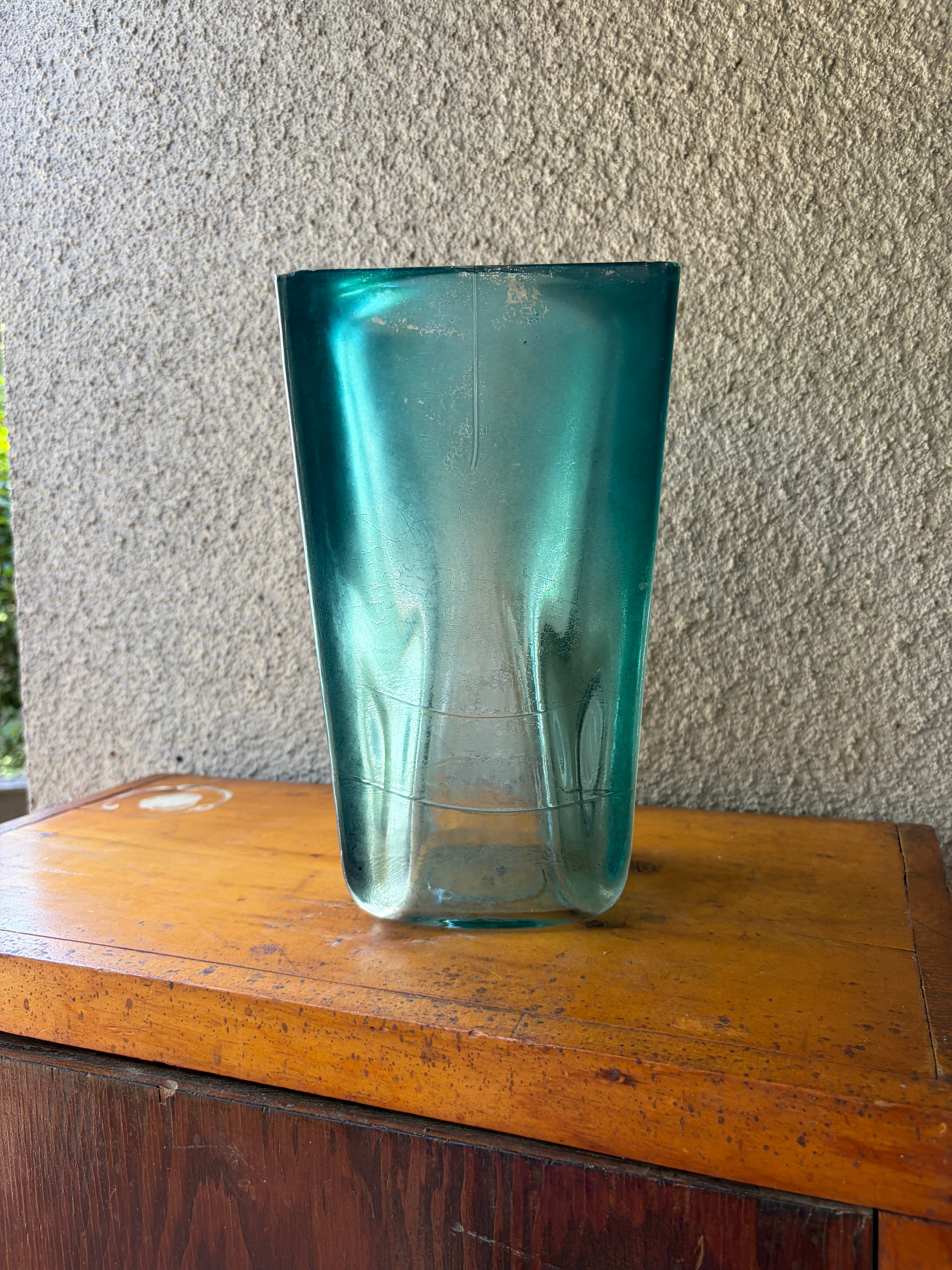 recycled cast glass vase