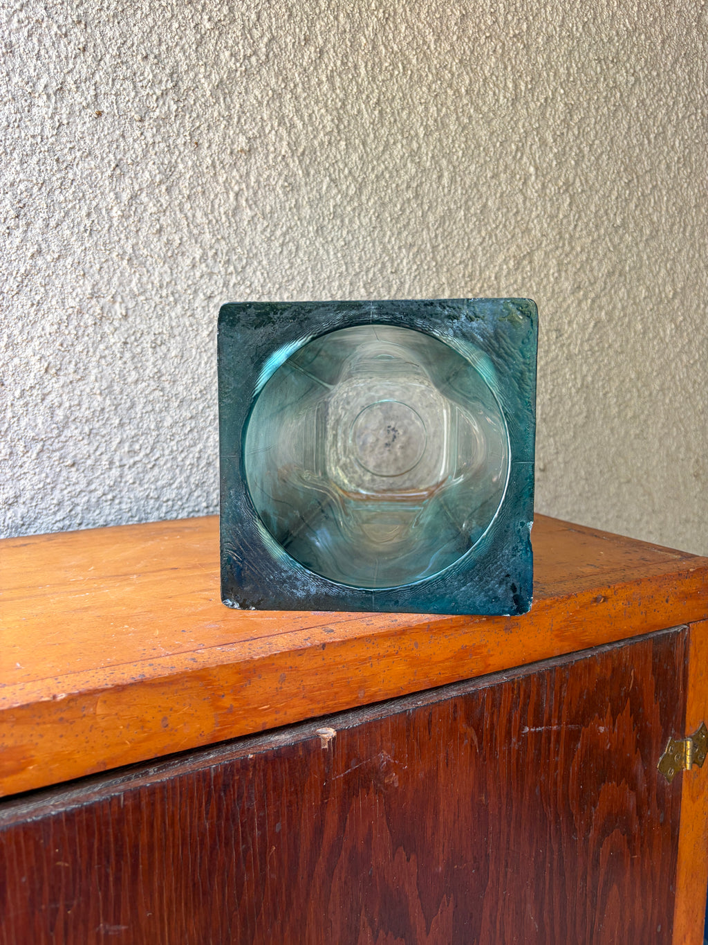 recycled cast glass vase