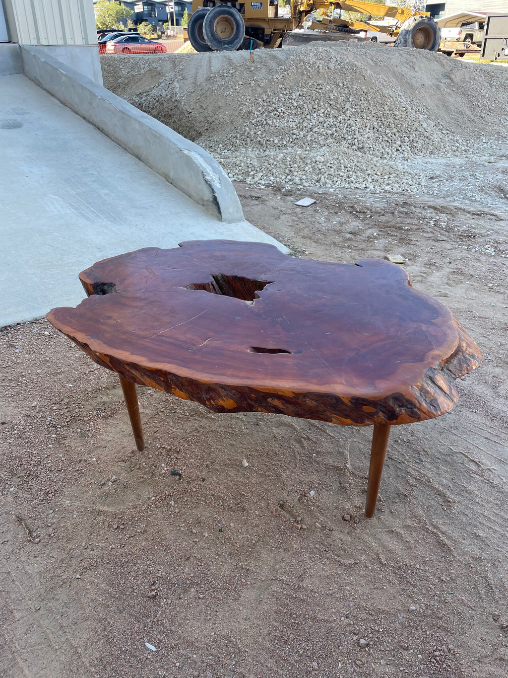 redwood burl coffee table
