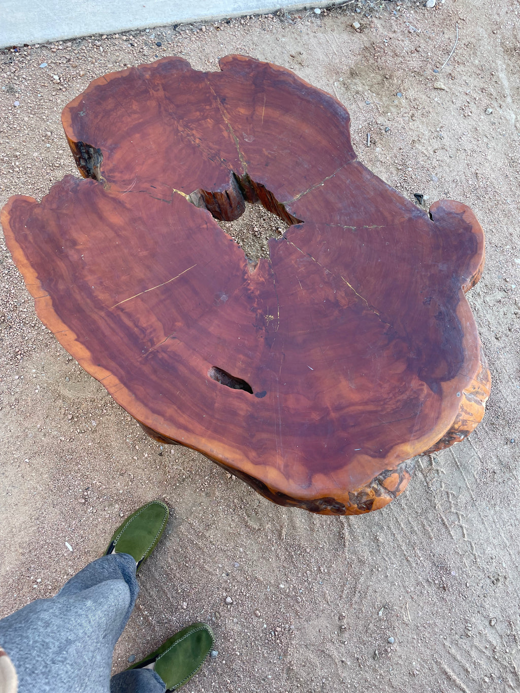 redwood burl coffee table