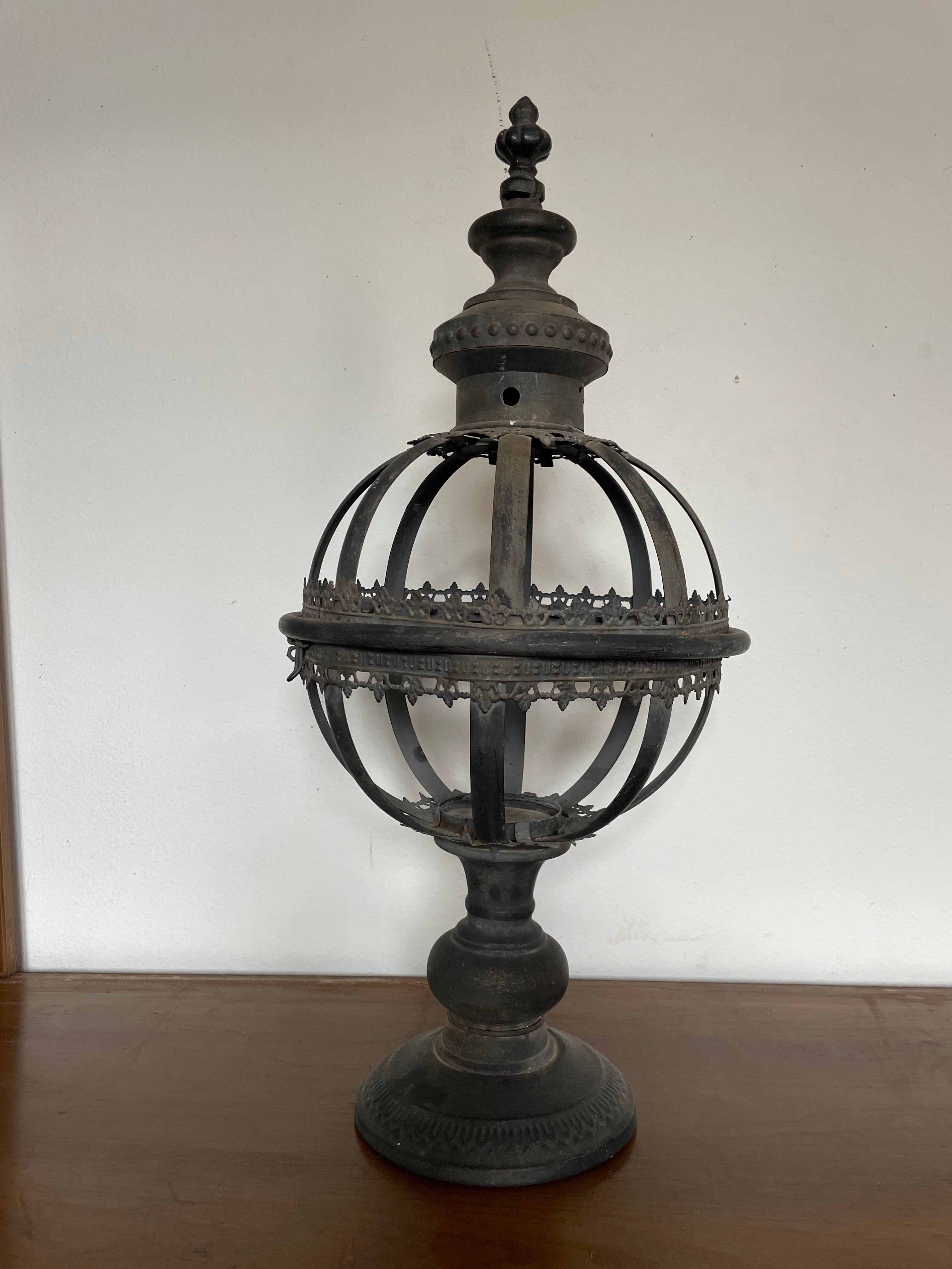spanish revival metal candle holder