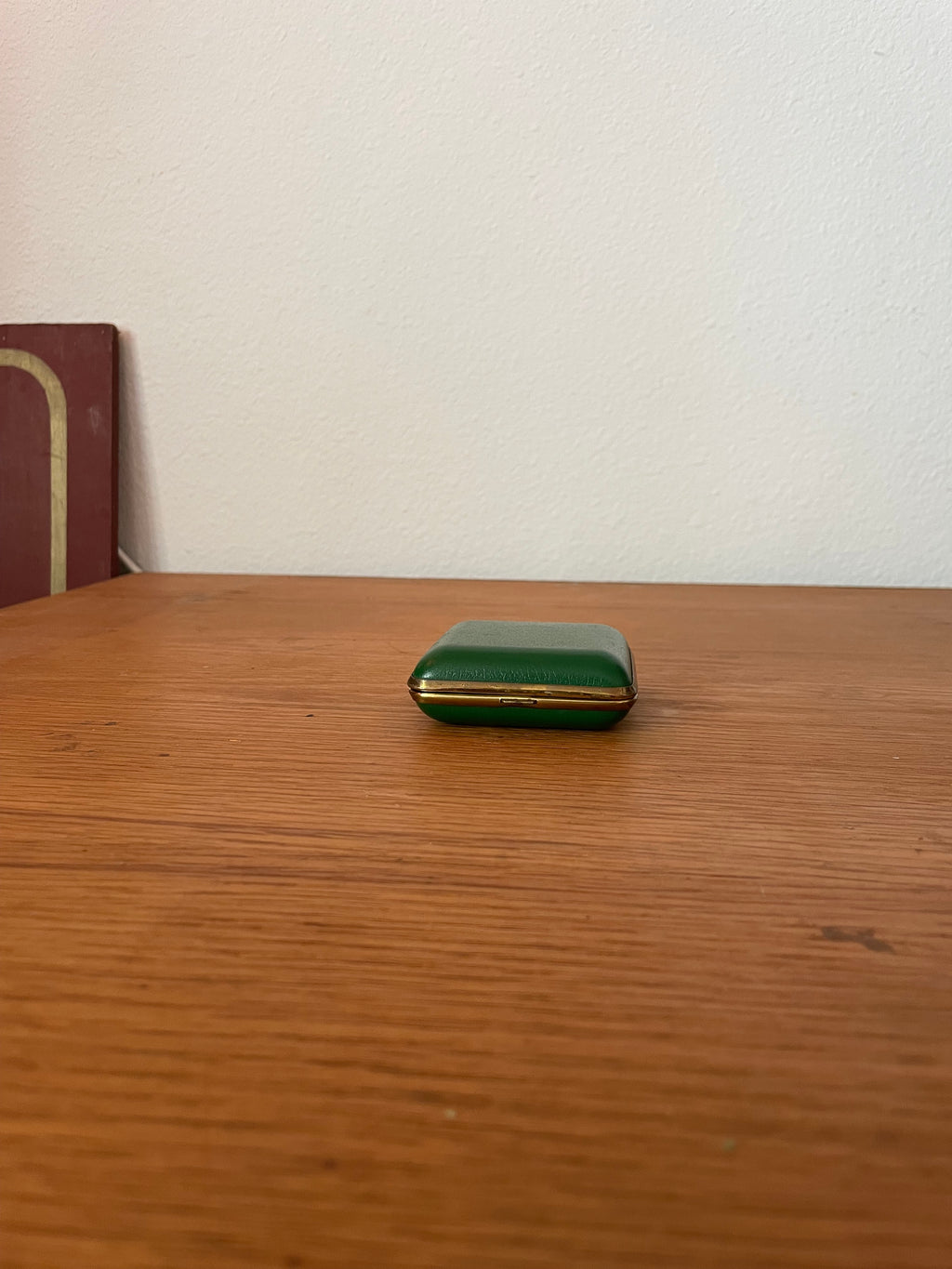 1960's german wind up traveling alarm clock emerald green