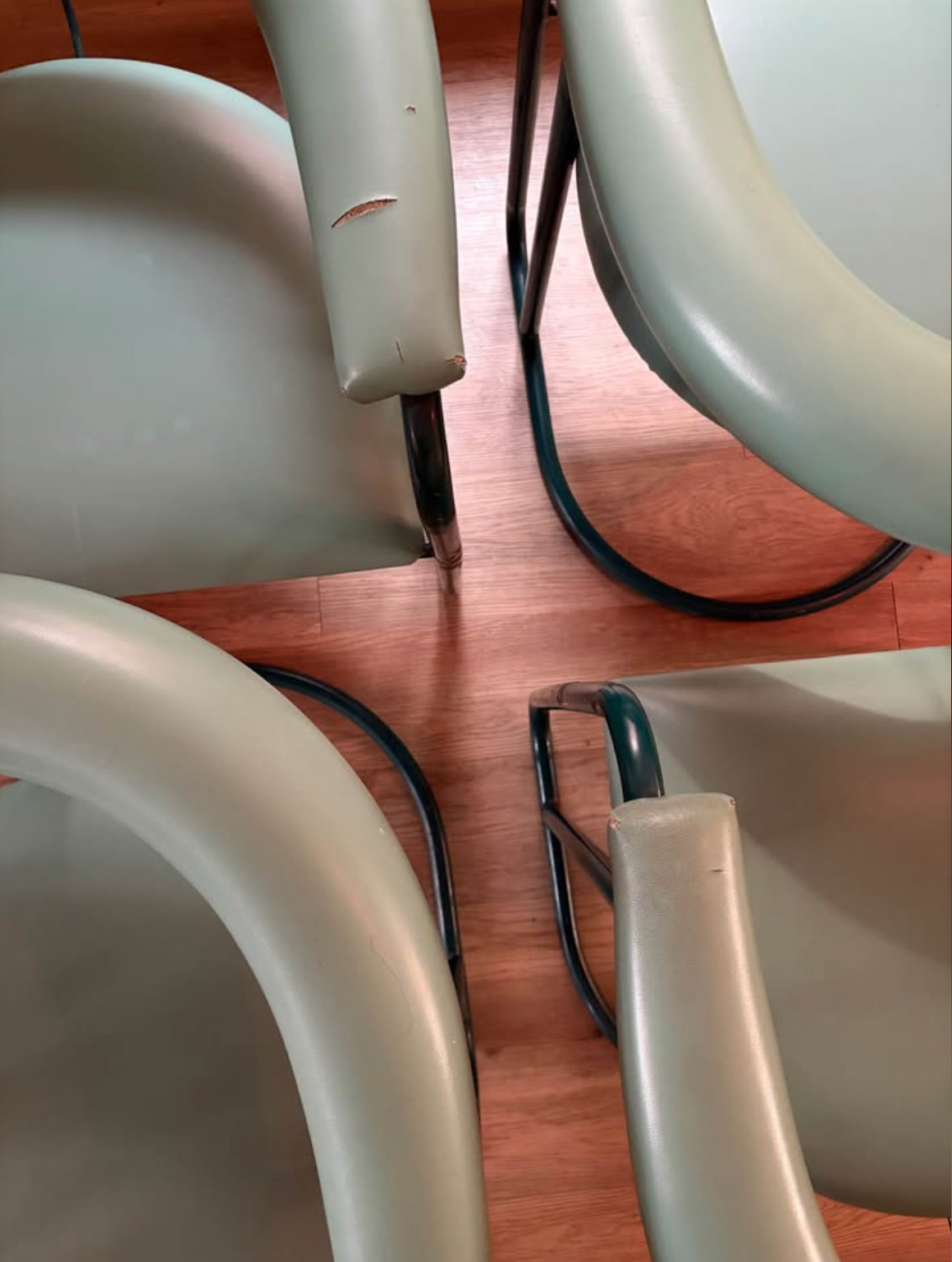1994 MTS Cantilever Retro Mint Green Armchairs