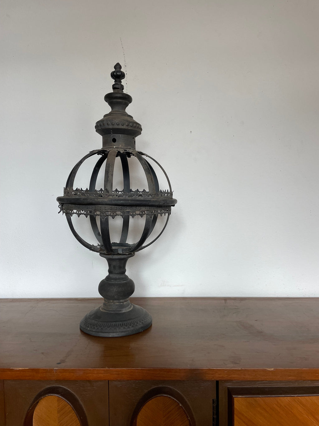 spanish revival metal candle holder