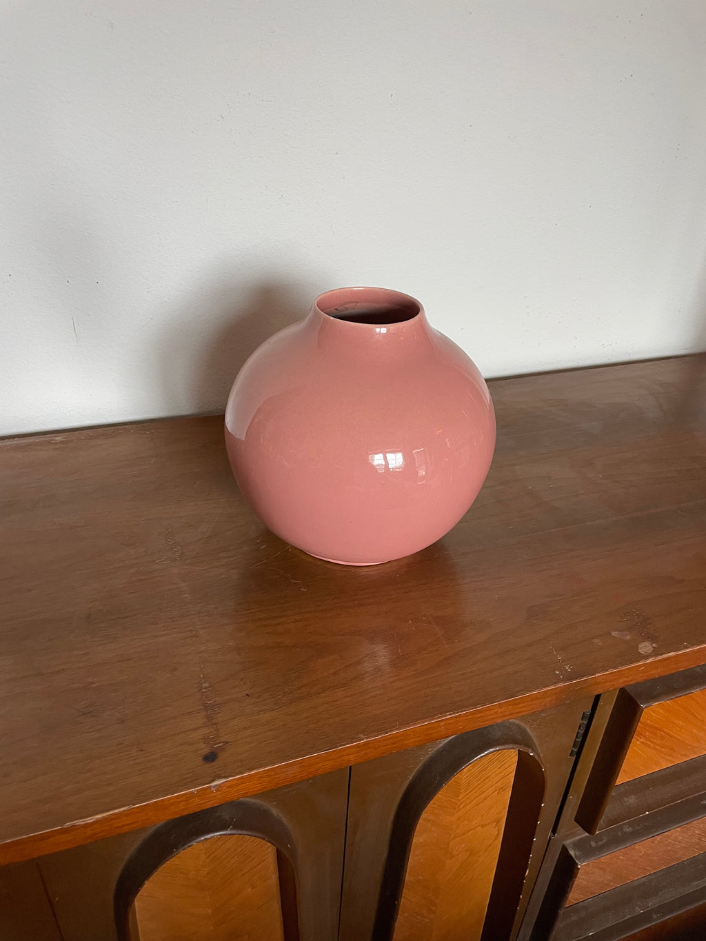 jenkins ceramic globular pink vase