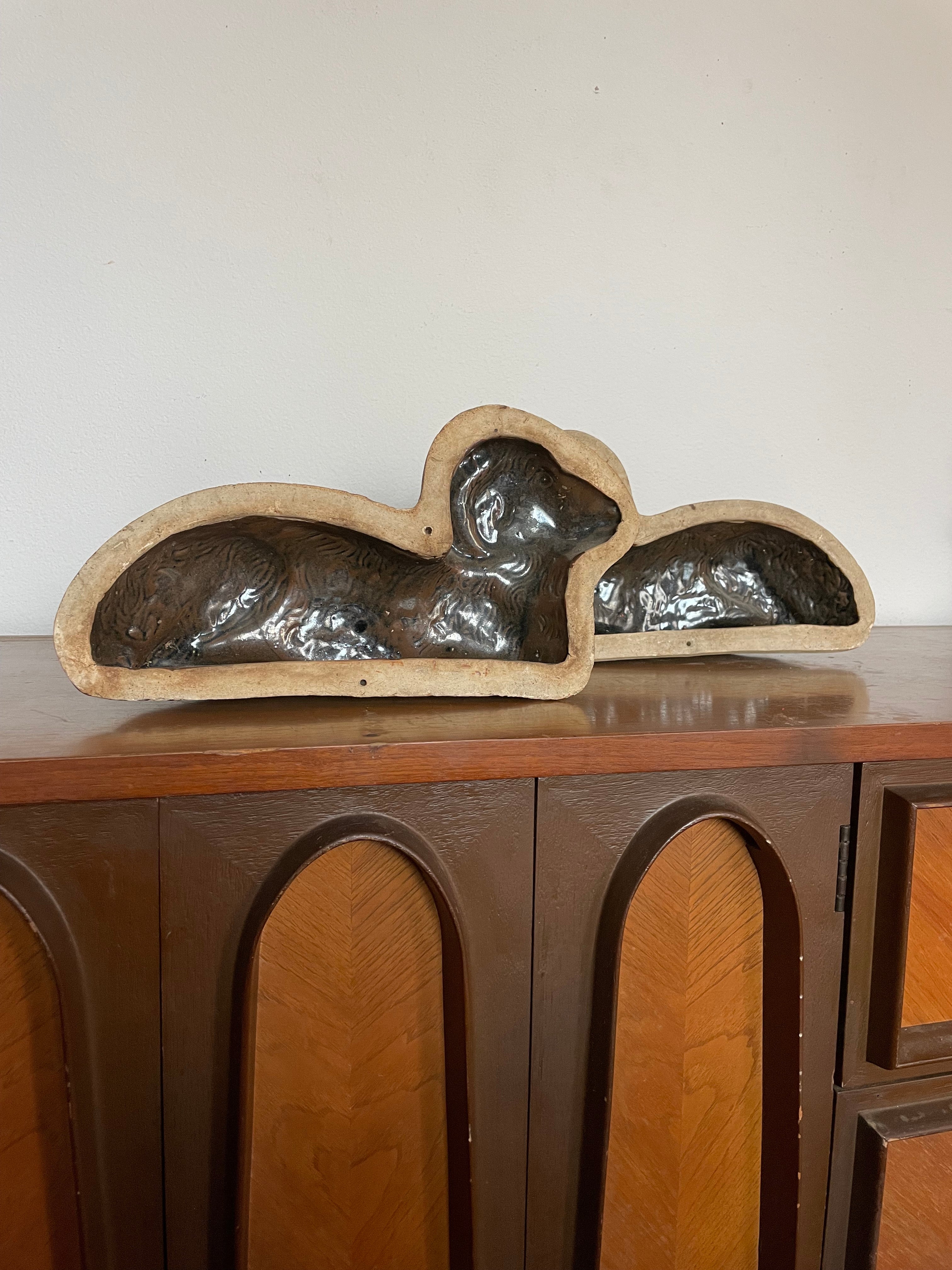 early 1900's german chocolate mold of a sheep