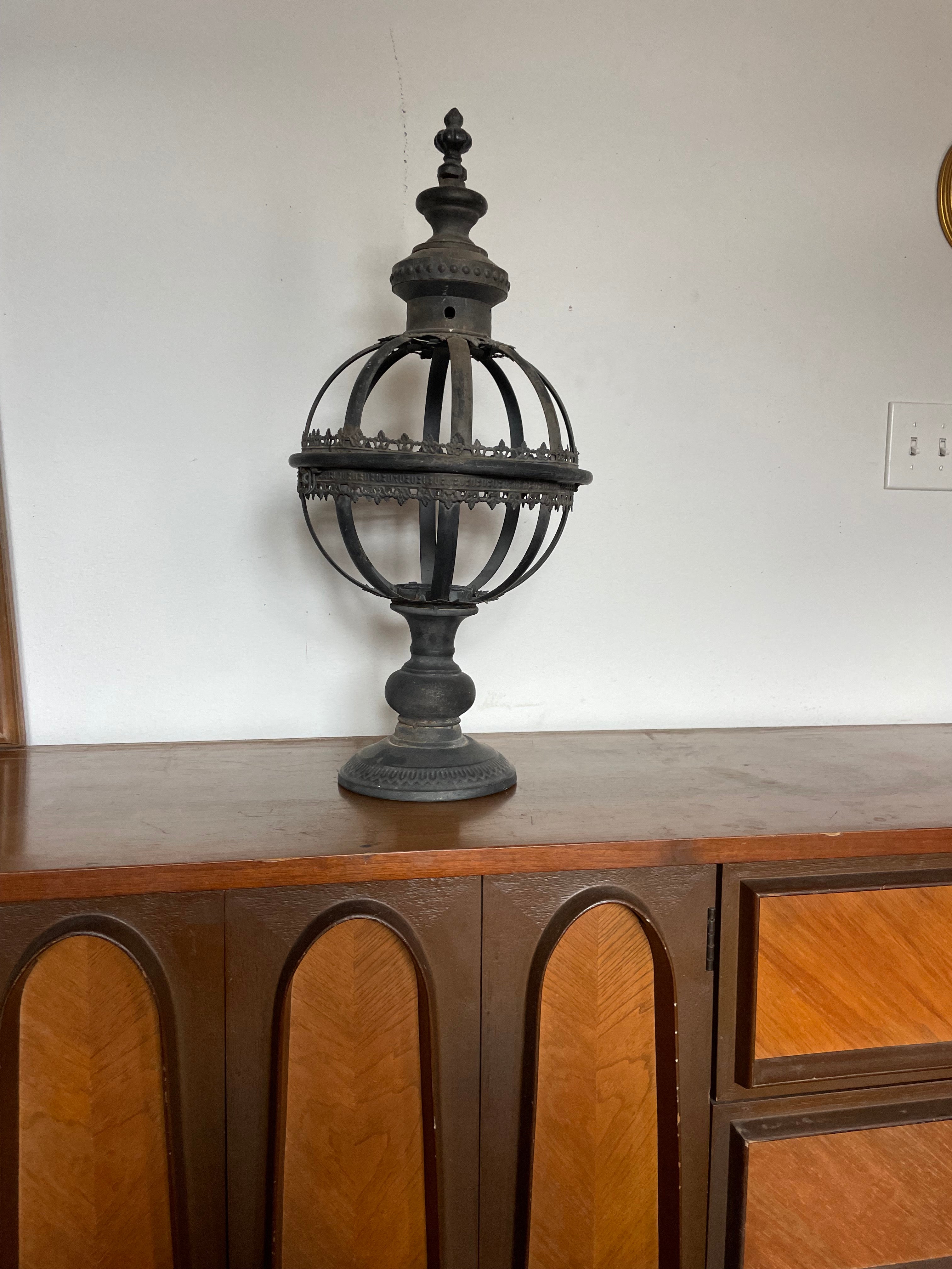 spanish revival metal candle holder