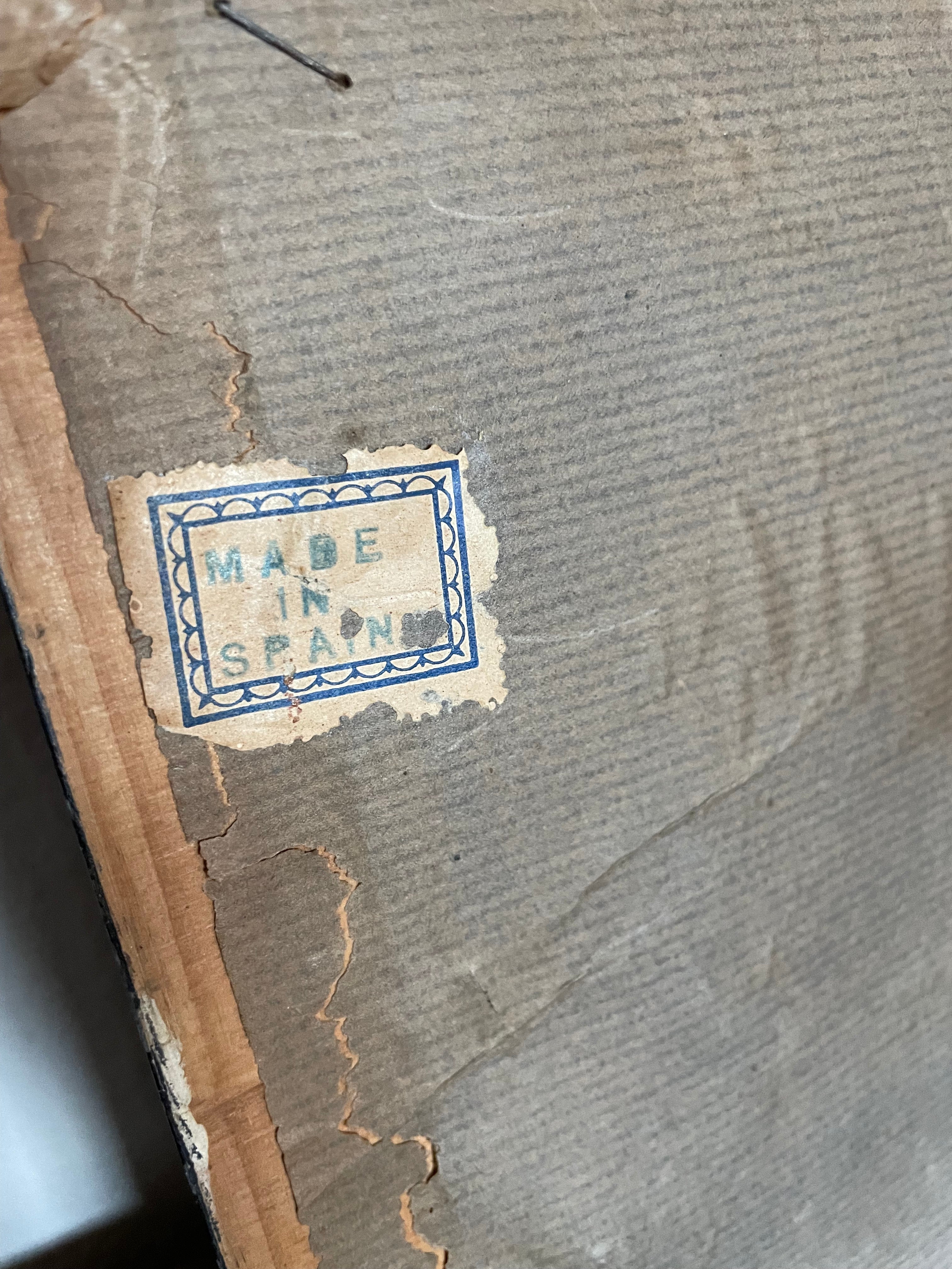 spanish last supper metal carving framed