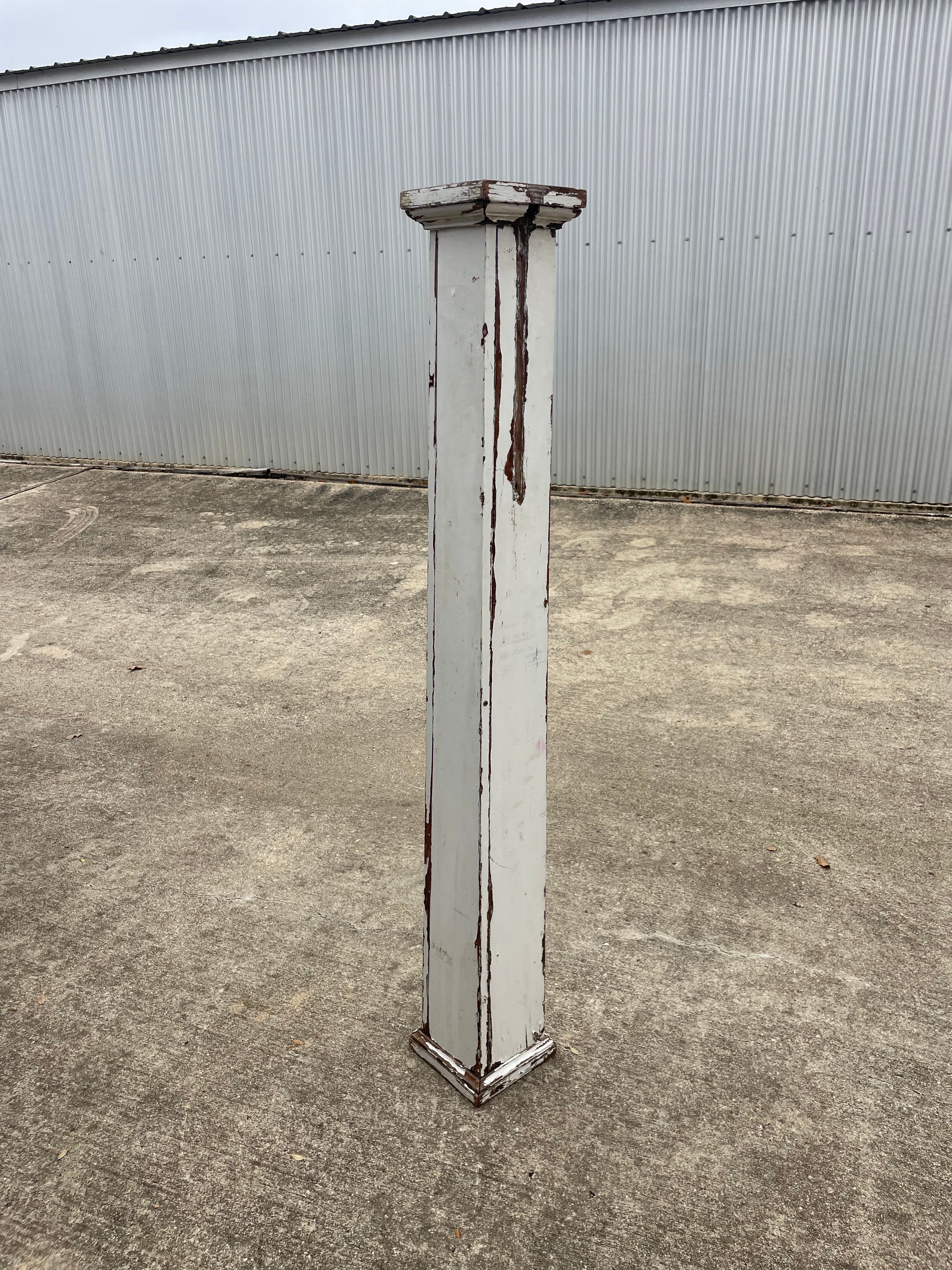 a wooden pedestal, actually