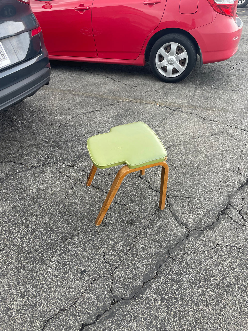 "custom" thonet stool (someone ripped off the seat back)