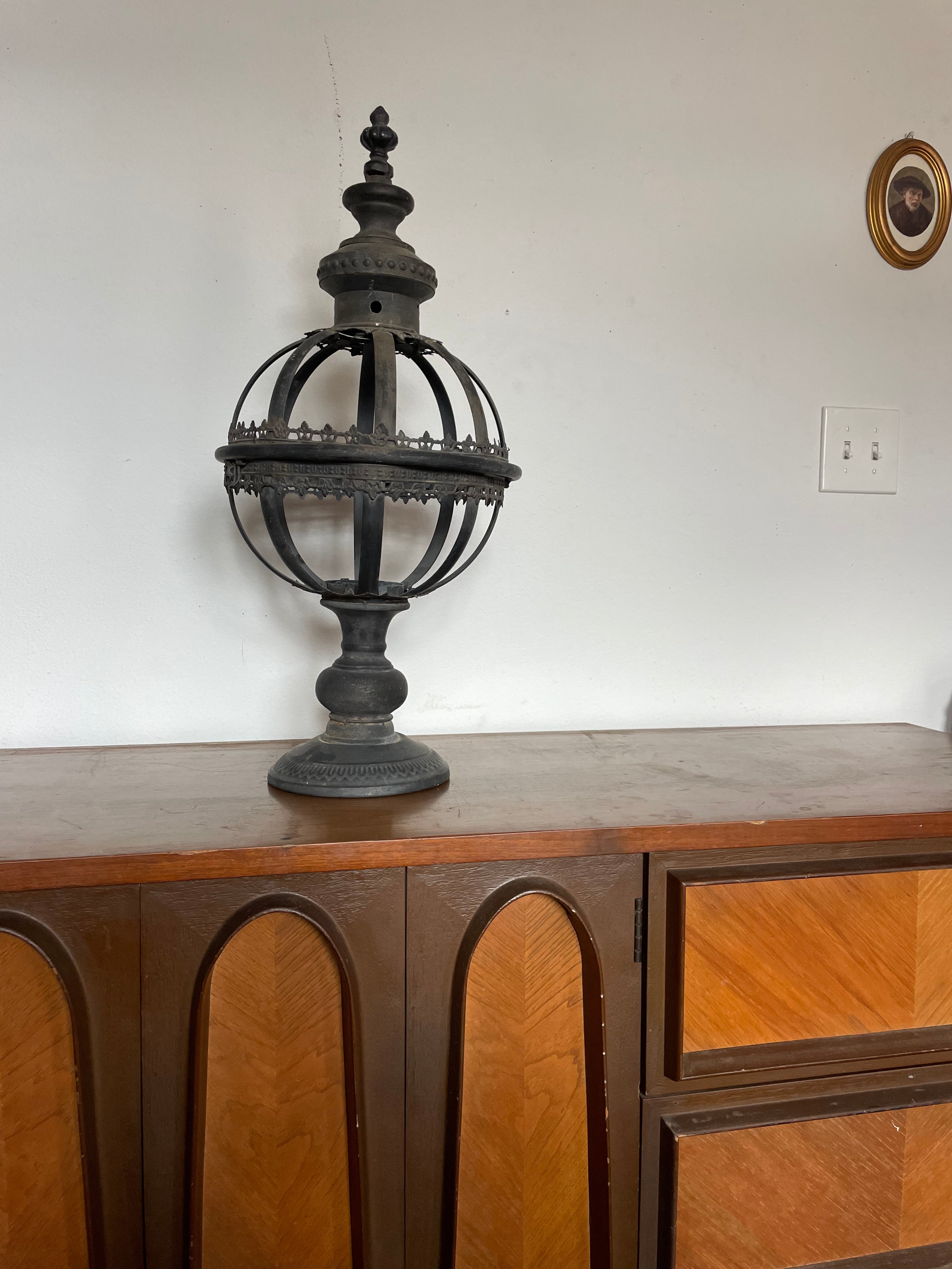spanish revival metal candle holder