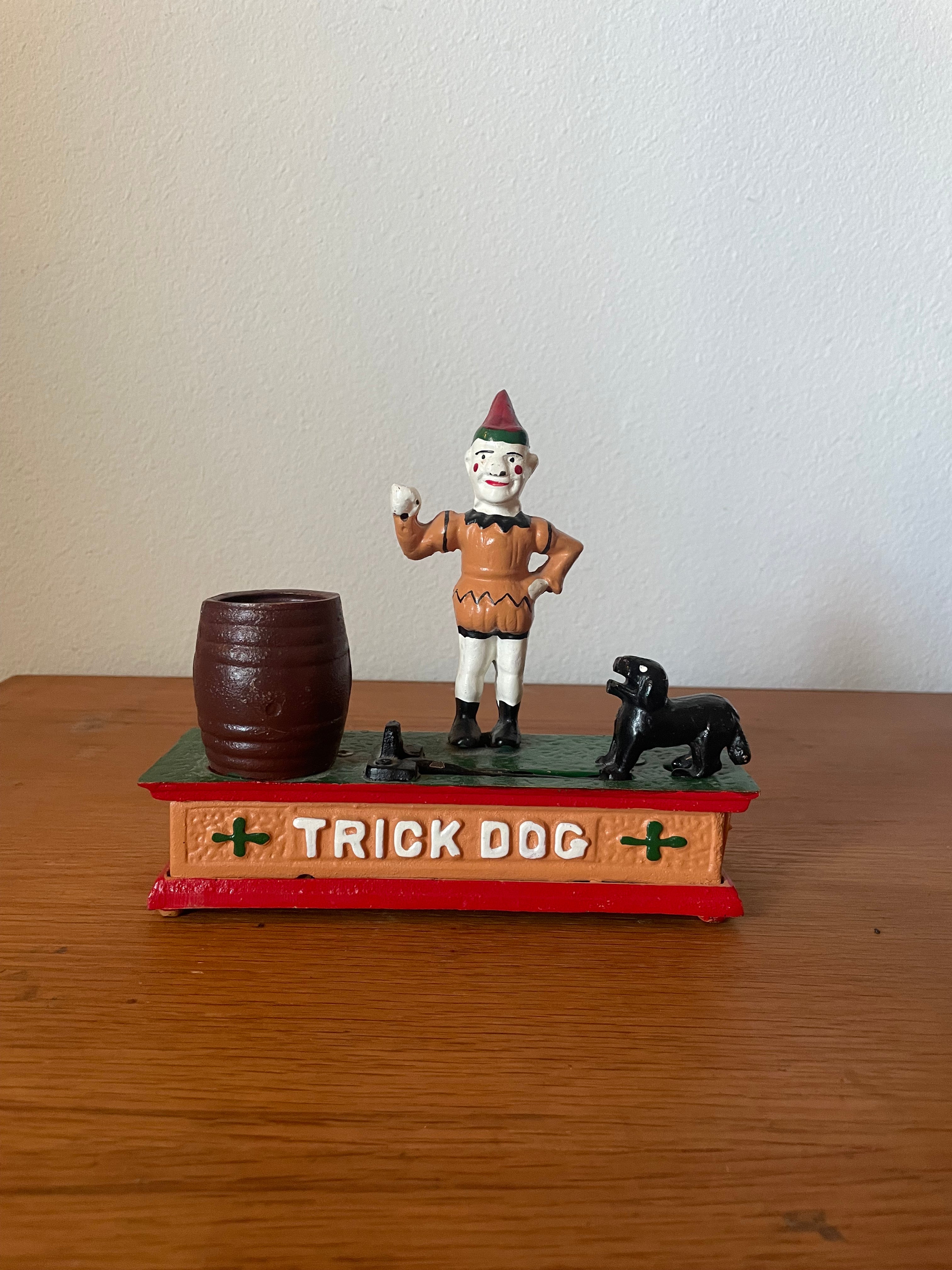 vintage trick dog coin bank